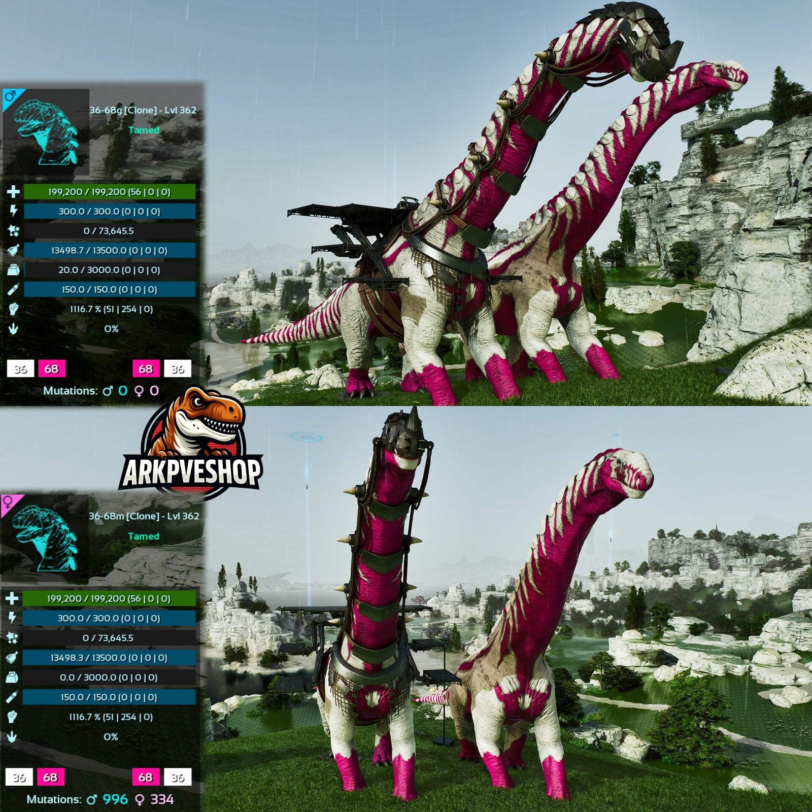 ASA PVE 🦖ARK Survival Ascended Dreadnoughtus Dreadno 362Lvl