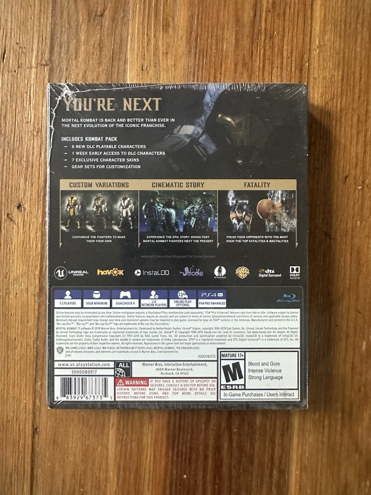 Mortal Kombat 11 Premium Edition PS4 – Sealed, New in Steel Case