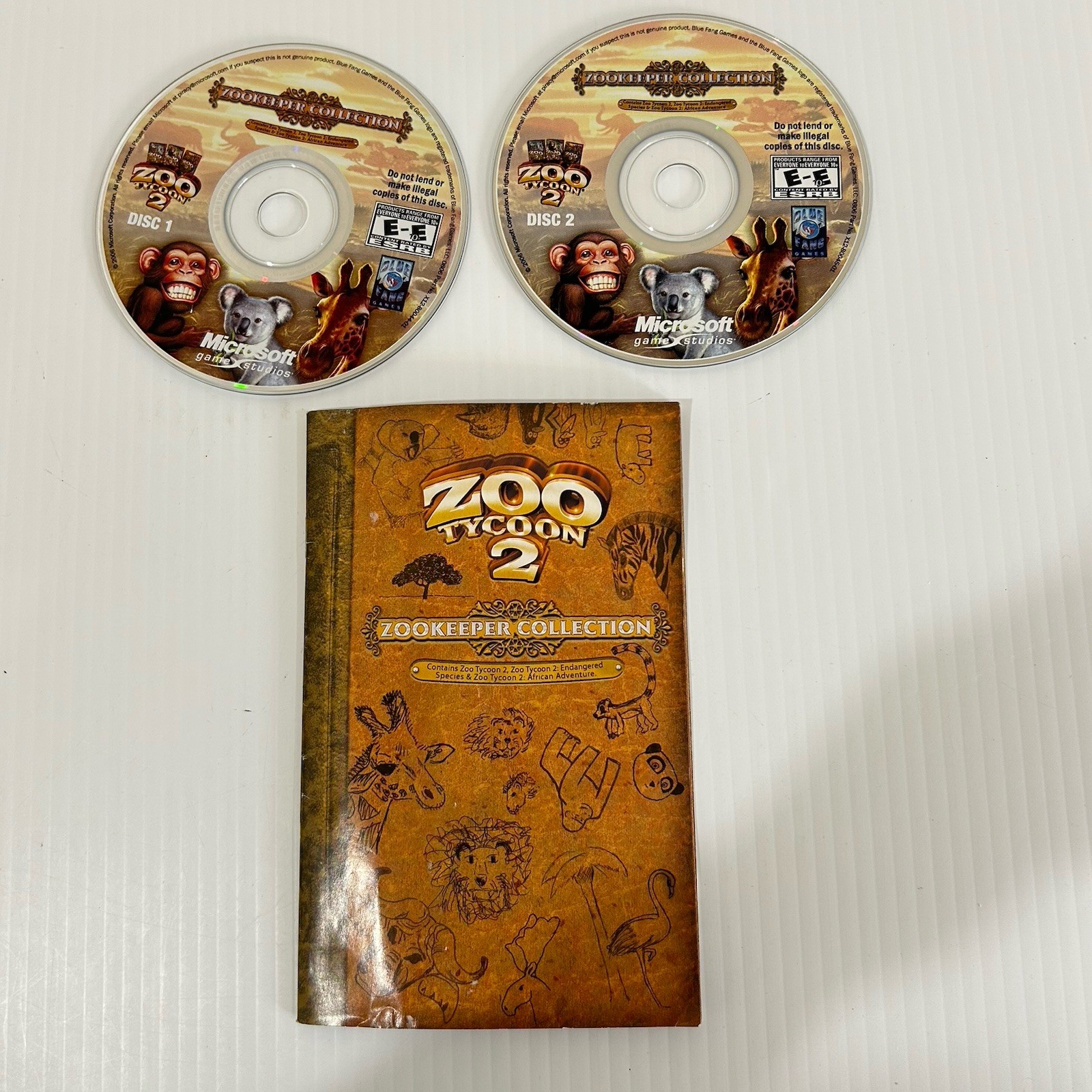 Zoo Tycoon 2: Zookeeper Collection 2006 PC CD, Windows 2-Disc Set With Manual