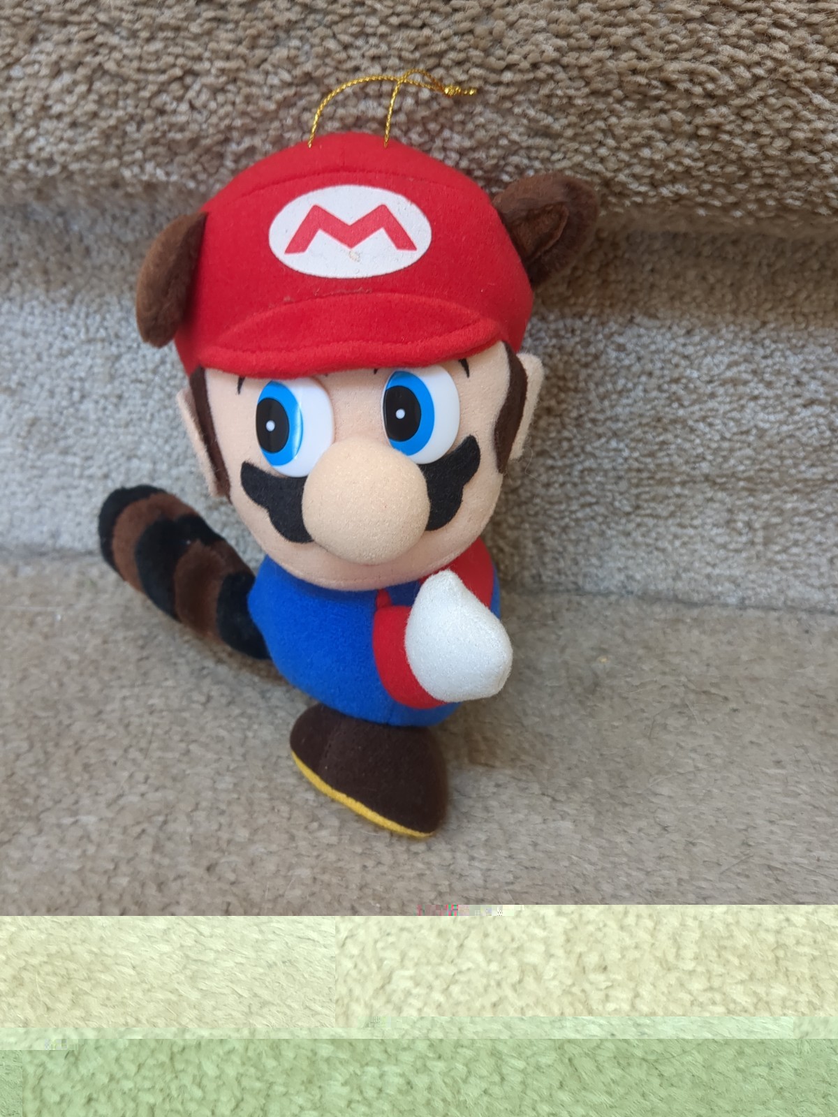 Super Mario Bros All Star Raccoon Mario Plush 1993 NINTENDO RARE Banpresto Japan