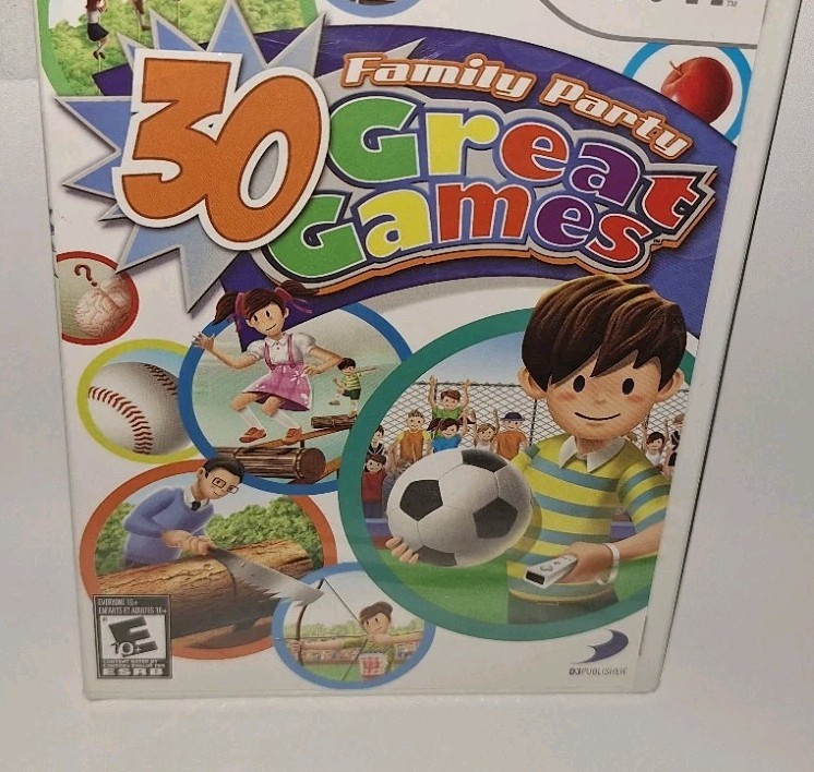 Family Party 30 Great Games Nintendo Wii 2008 Tamsoft/D3 PUBLISHER NEW W/TEAR
