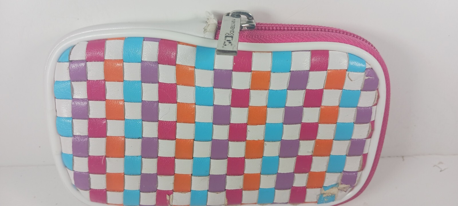 Vintage Rare Nintendo DS Lite Carrying Case White, Orange & Pink Blue Used
