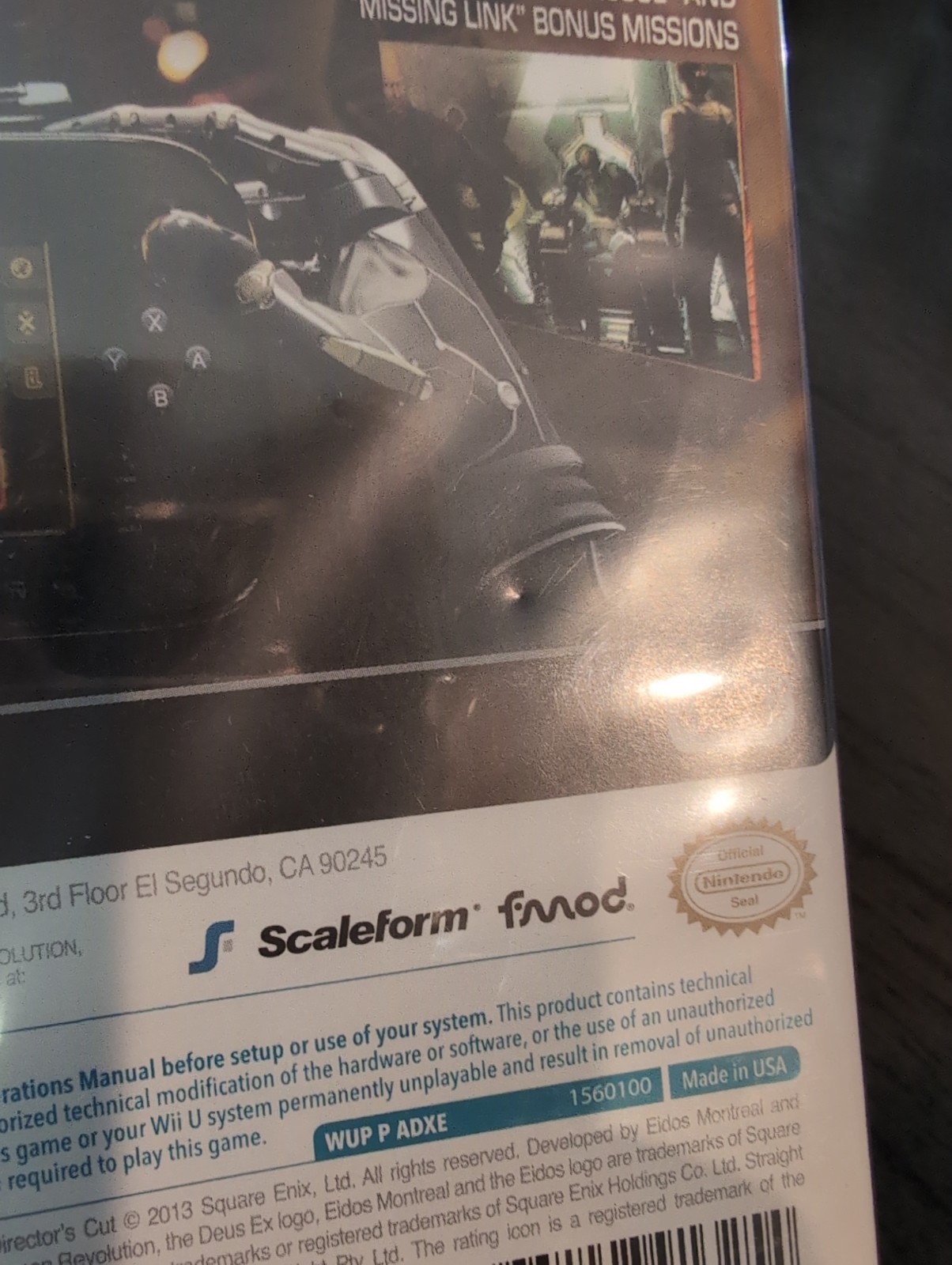Deus Ex Human Revolution Directors Cut – Wii U – New Sealed – Ships in a Box