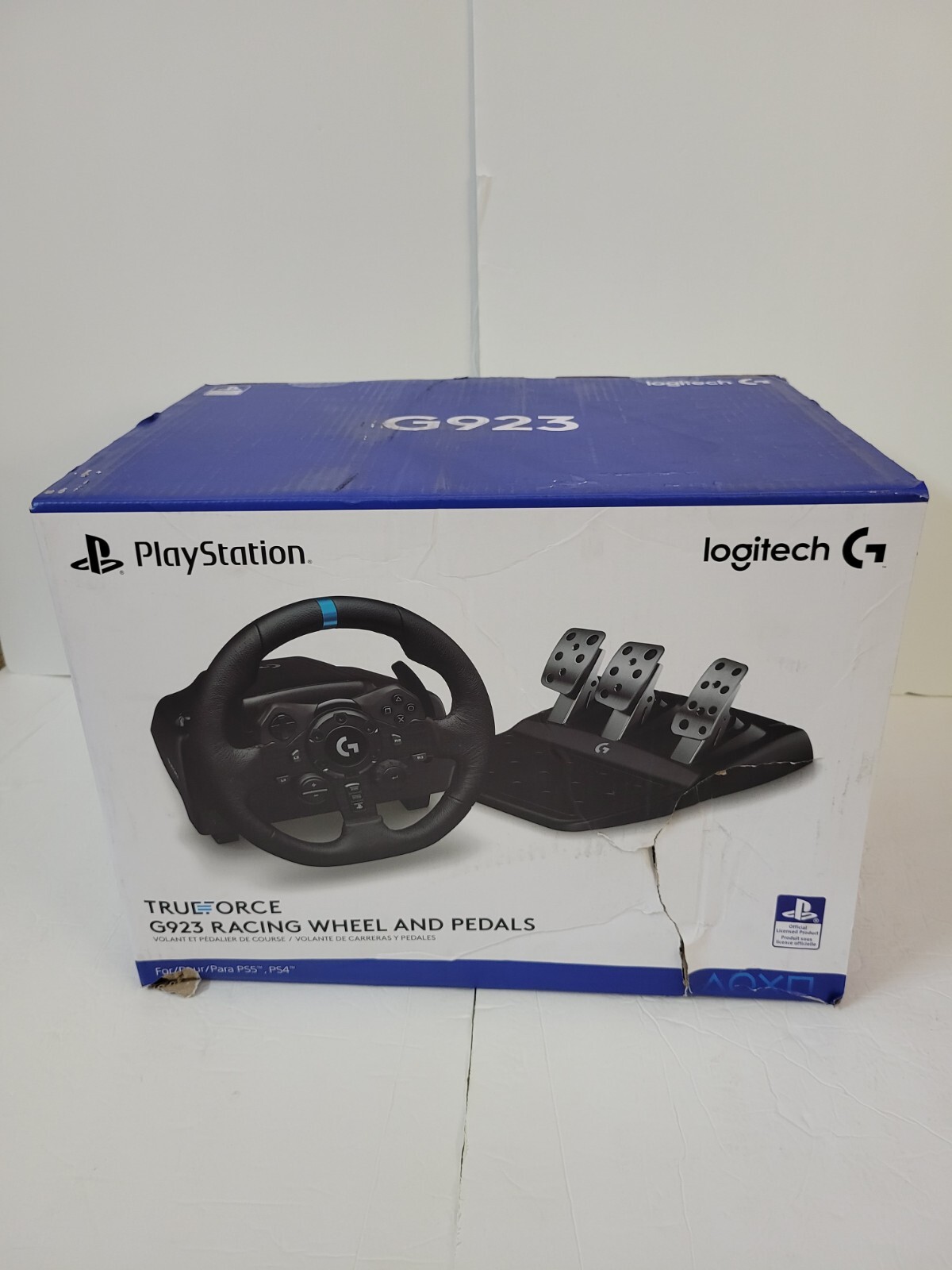 Logitech G923 PS5 941-000147 Racing Wheel and Pedals for PS5, PS4 and PC