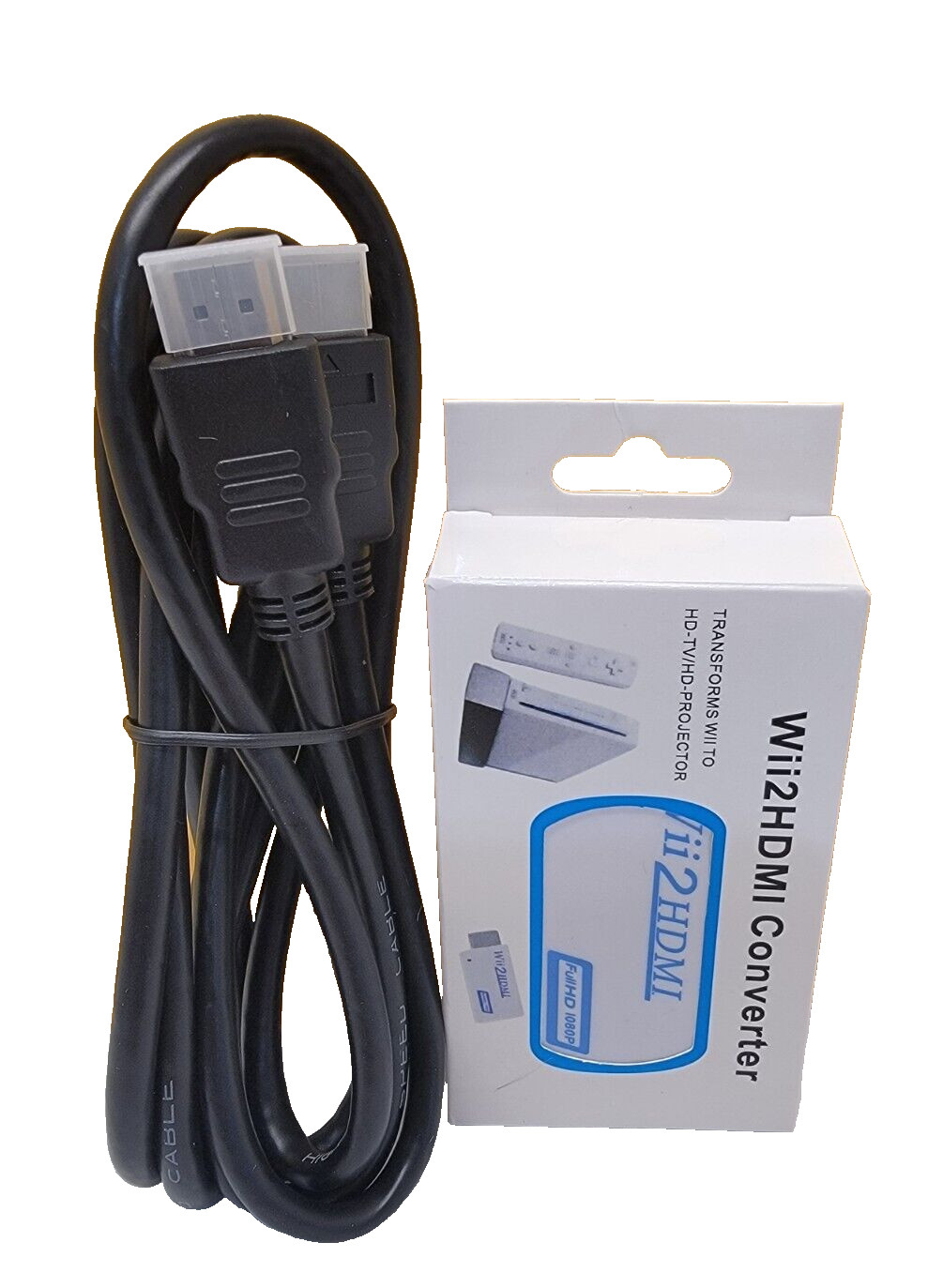 WII to HDMI Adapter with 6 foot High Speed HDMI Cable