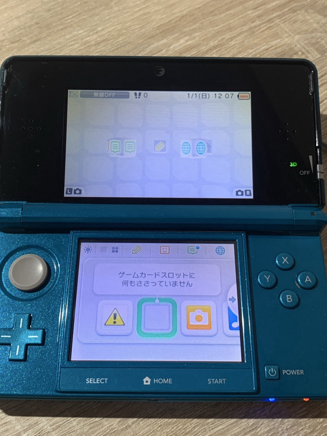 0711 Nintendo 3DS Aqua Blue Very Good TESTED 290g