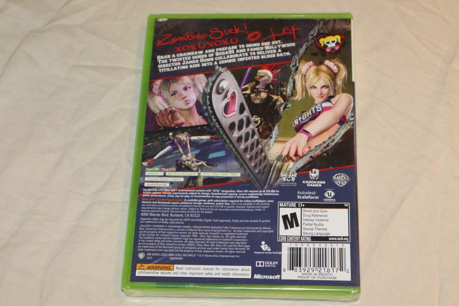 Lollipop Chainsaw (Microsoft Xbox 360, 2012) NEW SEALED