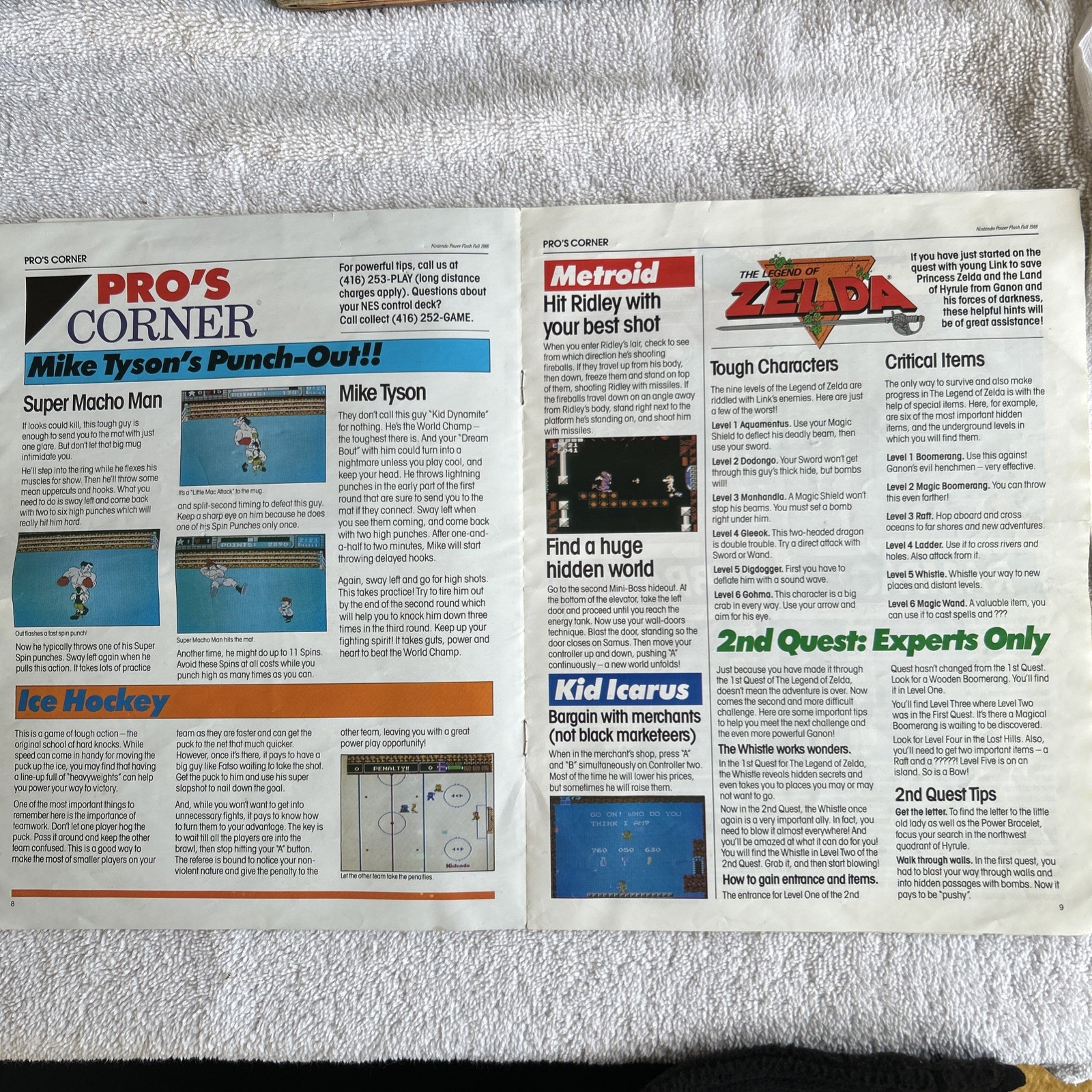 Vintage Nintendo Power Flash Fall 1988 Zelda II Link NES Promotional Newspaper