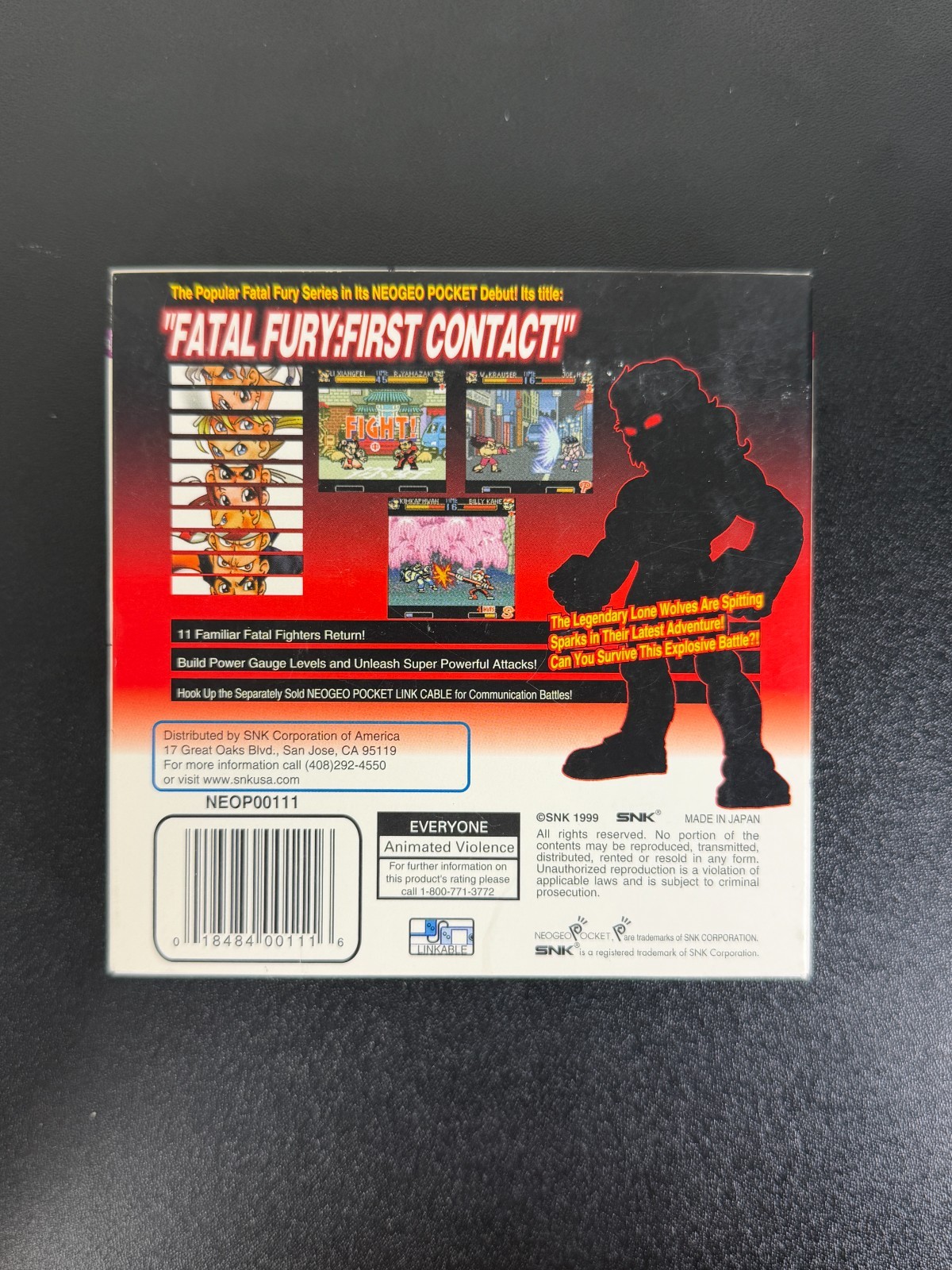 Fatal Fury First Contact Neo Geo Pocket Color Complete CIB NGPC SNK US – MINT