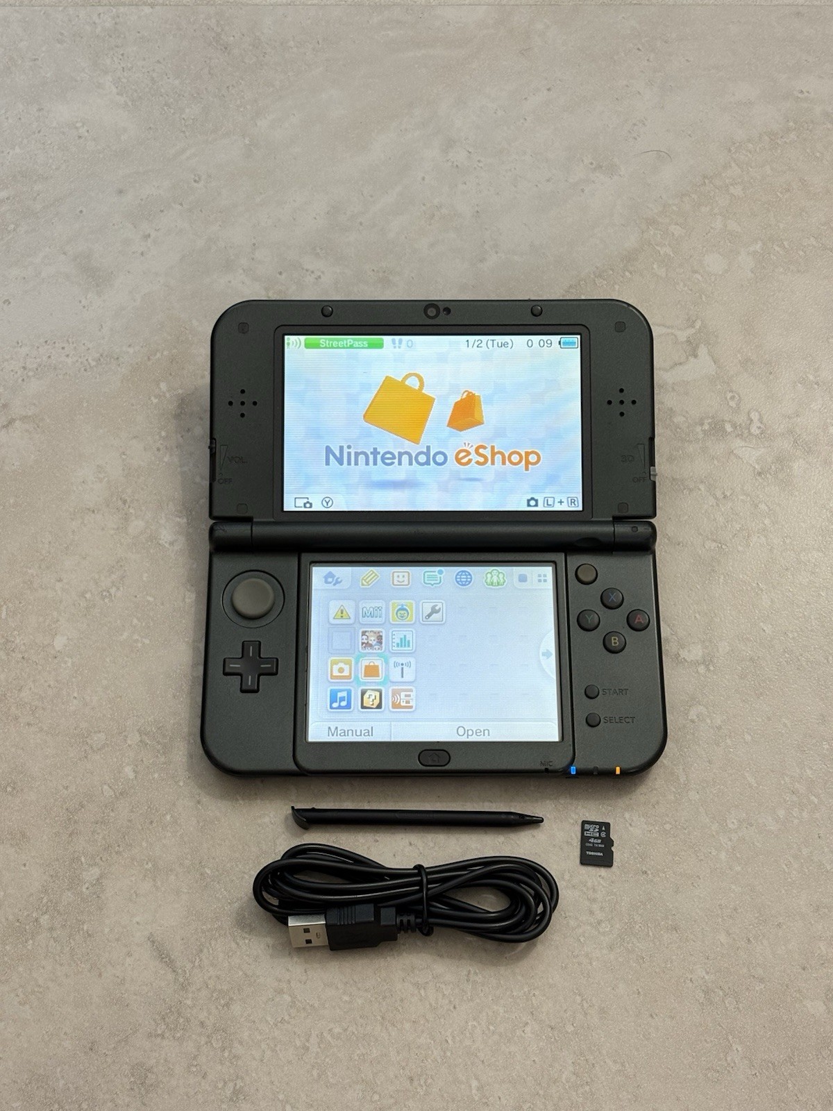 New Nintendo 3DS LL XL Metallic Black Region Free USA Seller