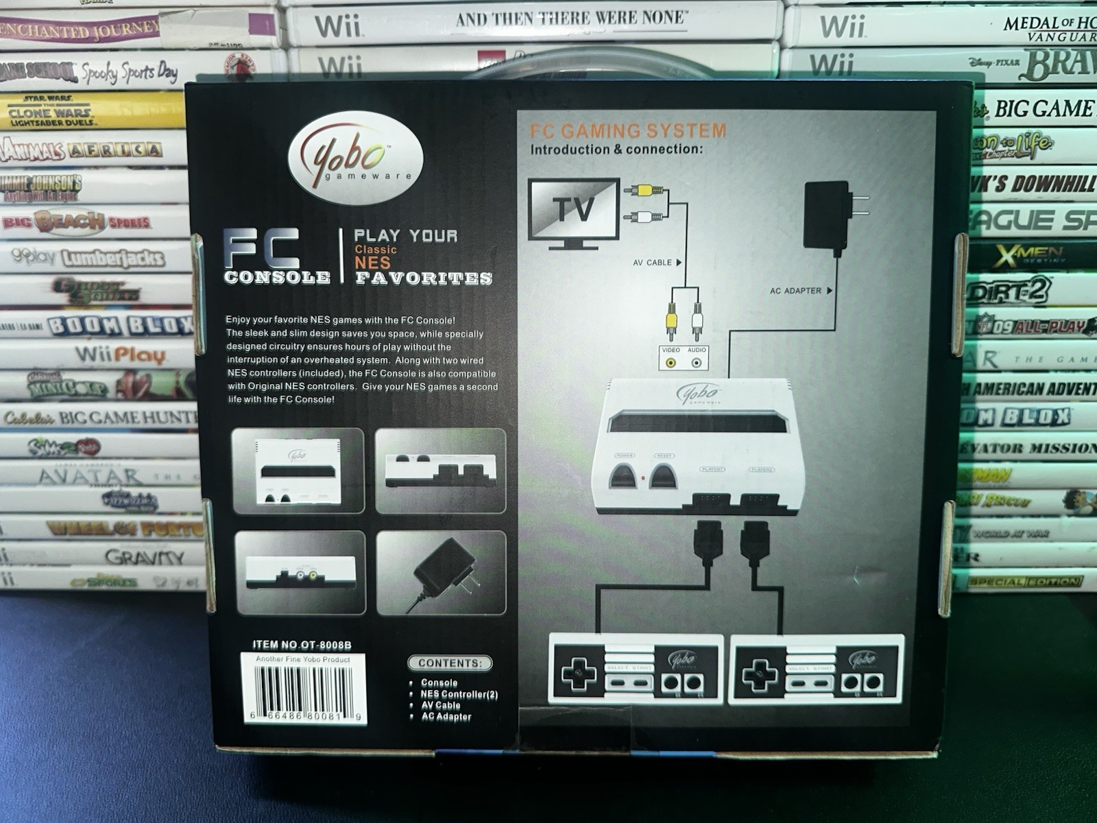 NEW Black & White Yobo Fc Video Game Console to Play NES 8 Bit Nintendo Games