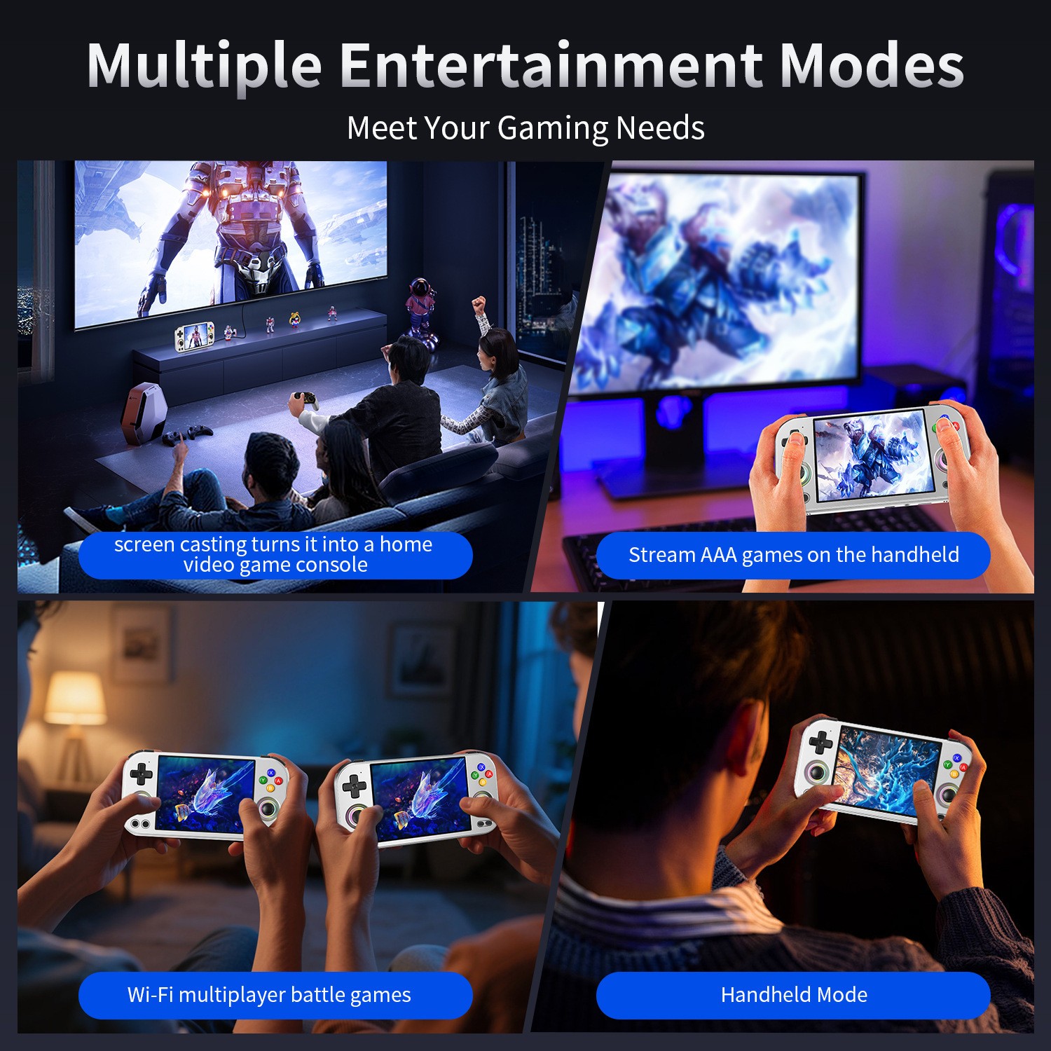 Anboli RG 477M Handheld Game Console 8300mAh Android 14 RG477M 4.7-inch-