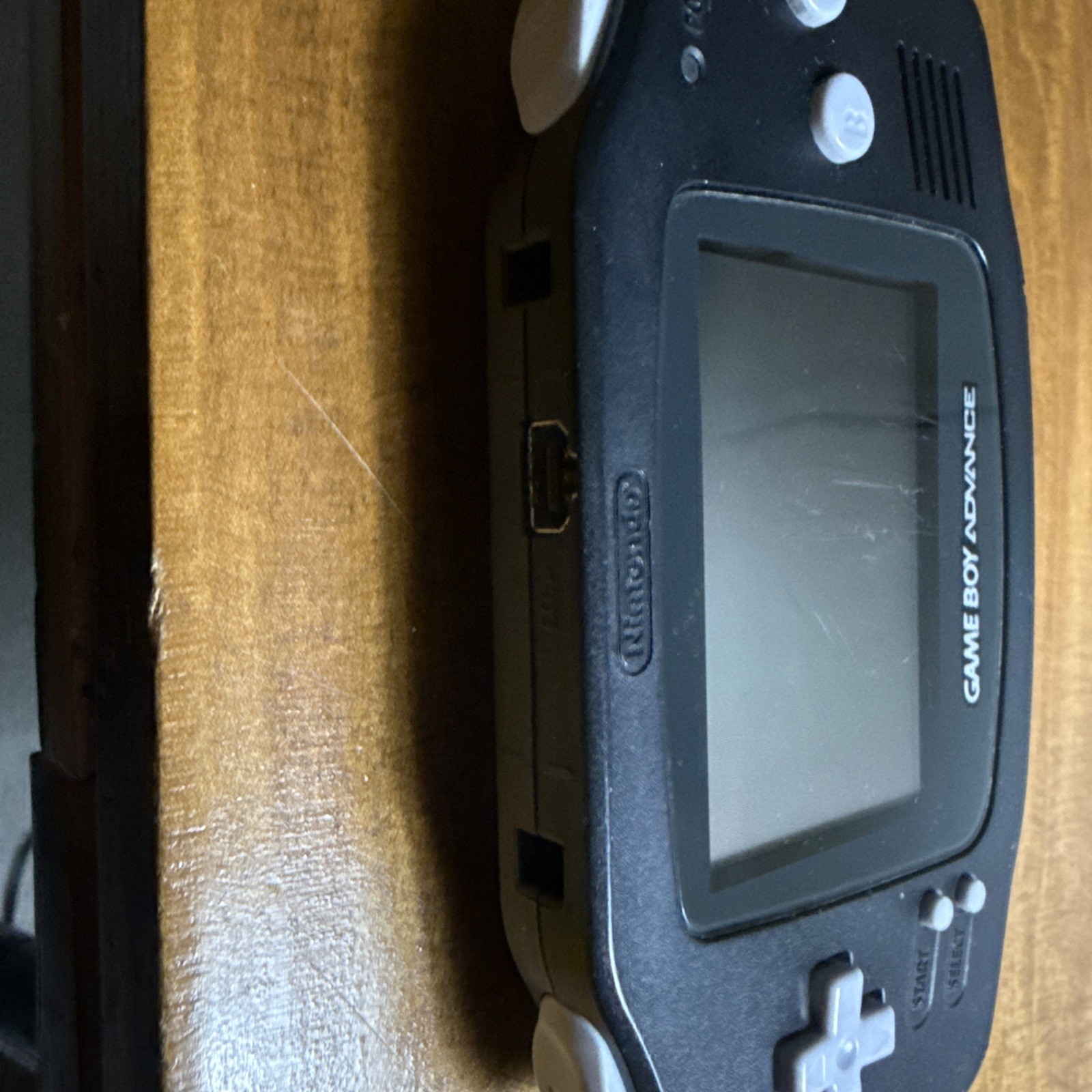 Nintendo Game Boy Advance Handheld System Black AGB-001 Headphone Jack and Game