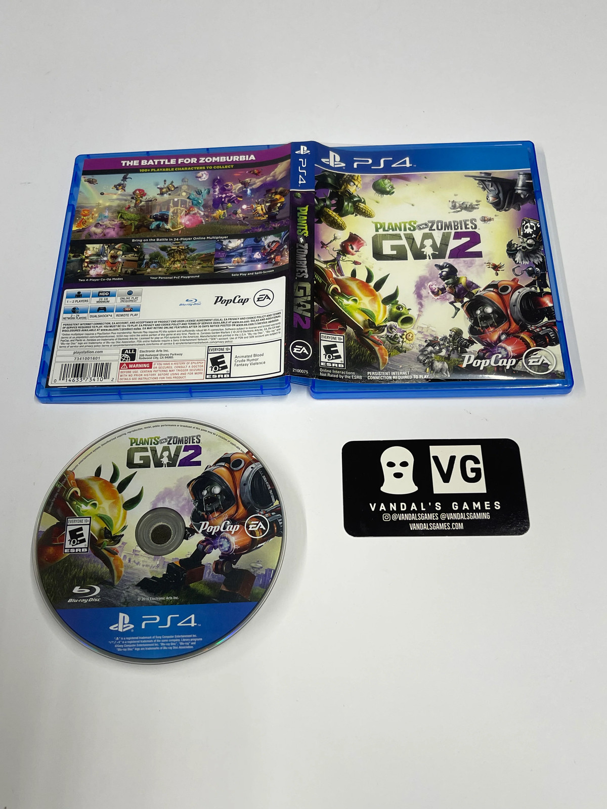 Ps4 – Plants Vs. Zombies GW2 Garden Warfare 2 Sony PlayStation 4 W/ Case #111