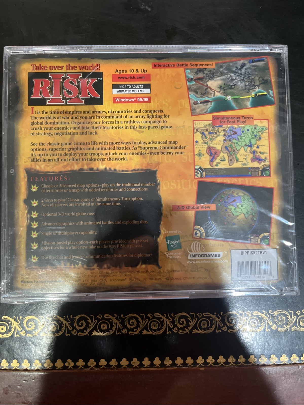 Risk II 2 PC Computer Game CD Hasbro Windows 95/98 Brand New Sealed Micro Prose