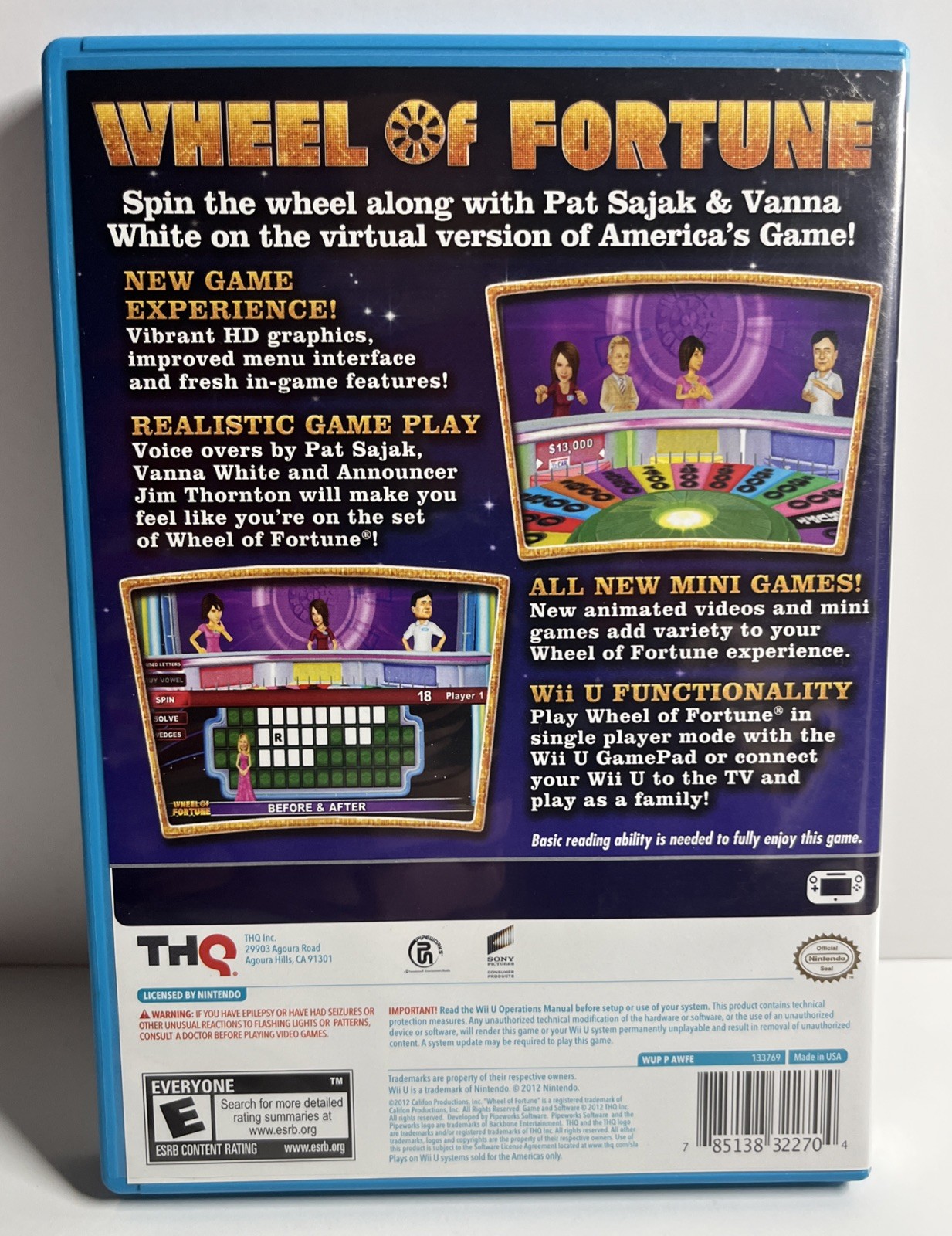Wheel of Fortune and Jeopardy (Nintendo Wii U, 2012) THQ – CIB and Manuals