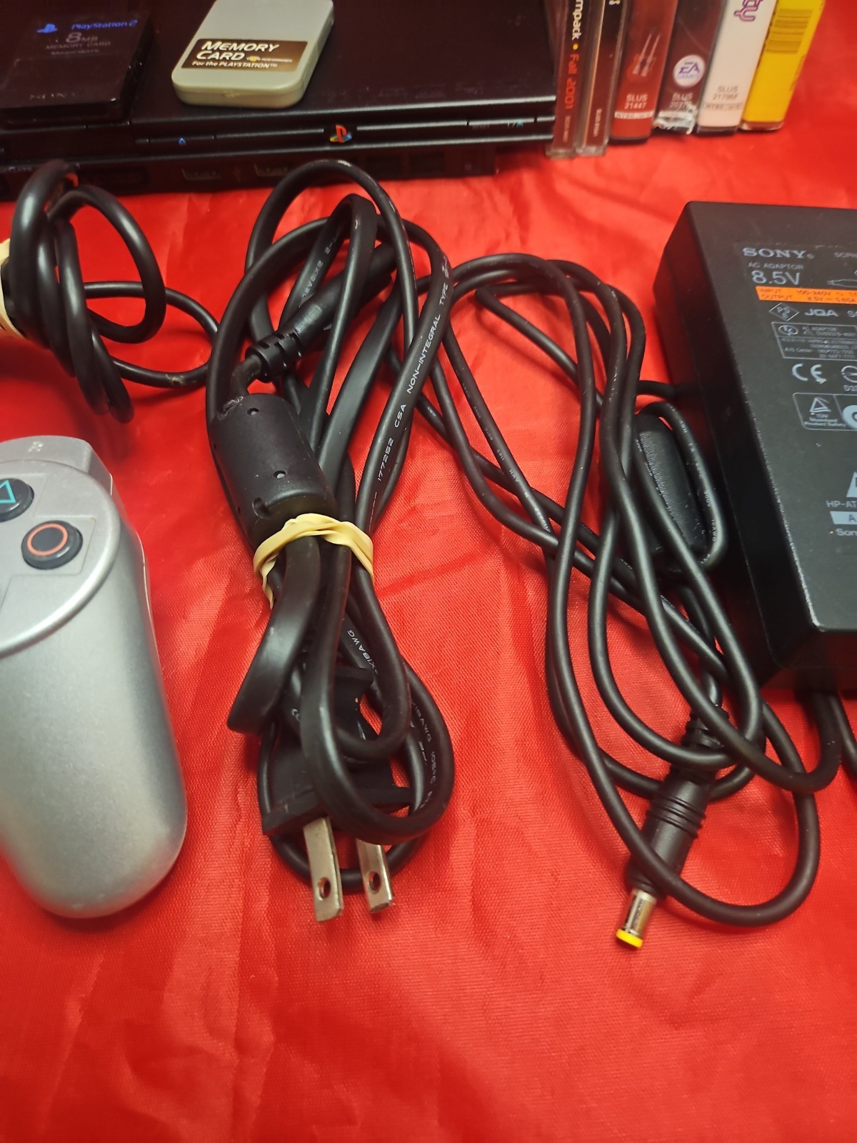 Sony PS2 Slim Black Console Bundle Lot Controller 6 Games & Cables SCPH-70012