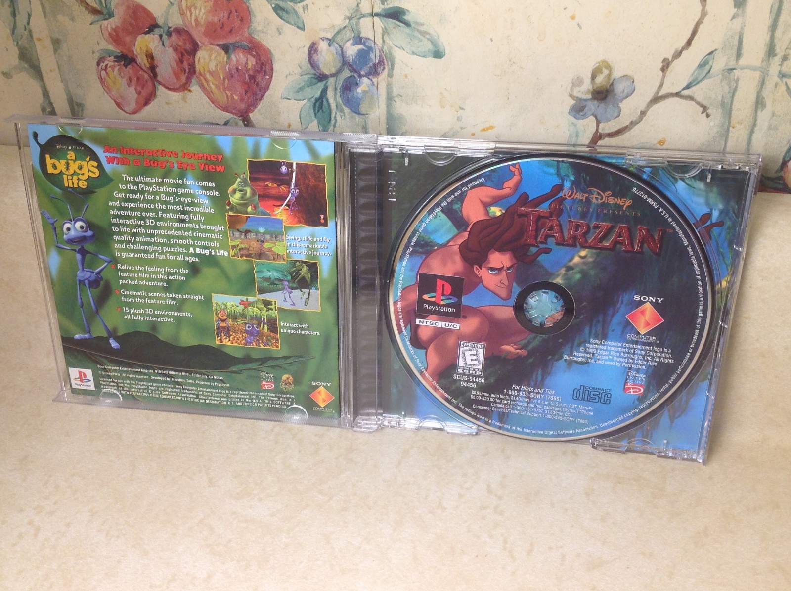 Sony Playstation 1 Walt Disney’s TARZAN Video Game Complete Manual & MINTY Disk