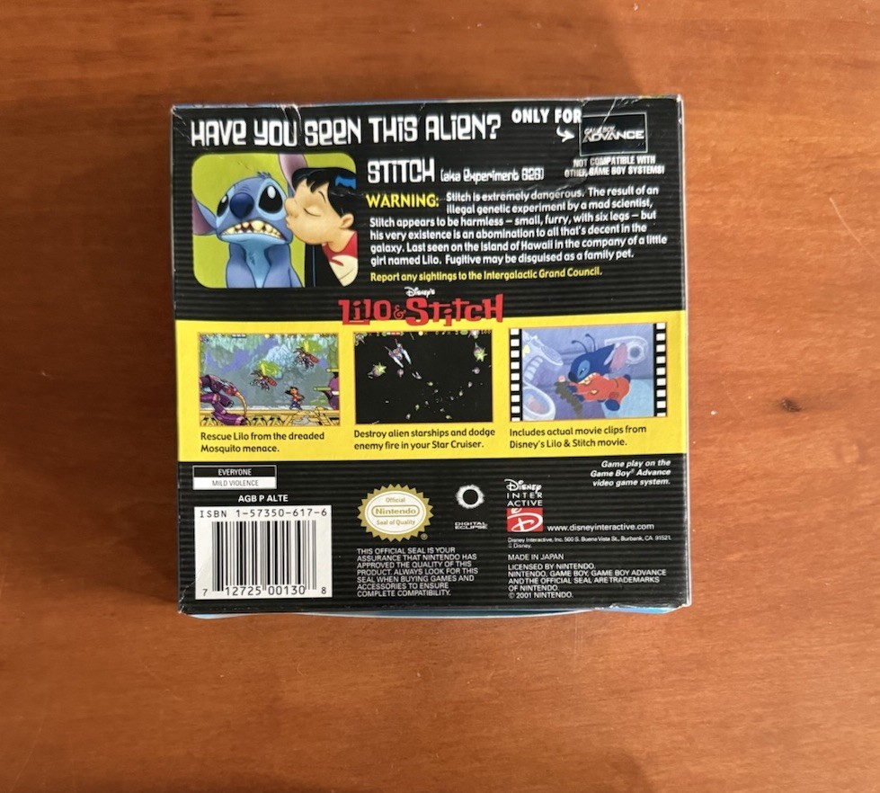 Disney’s Lilo & Stitch (Game Boy Advance GBA) In Box – Tested & Ships Fast