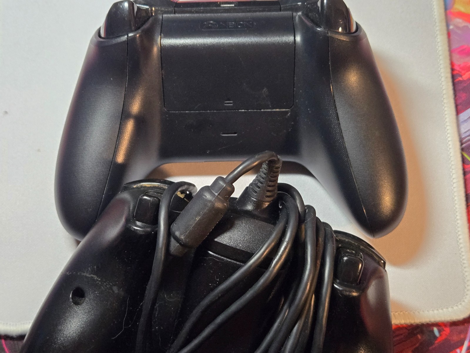 Microsoft Xbox One Wireless & Wired Controllers Black Lot of 2 Untested