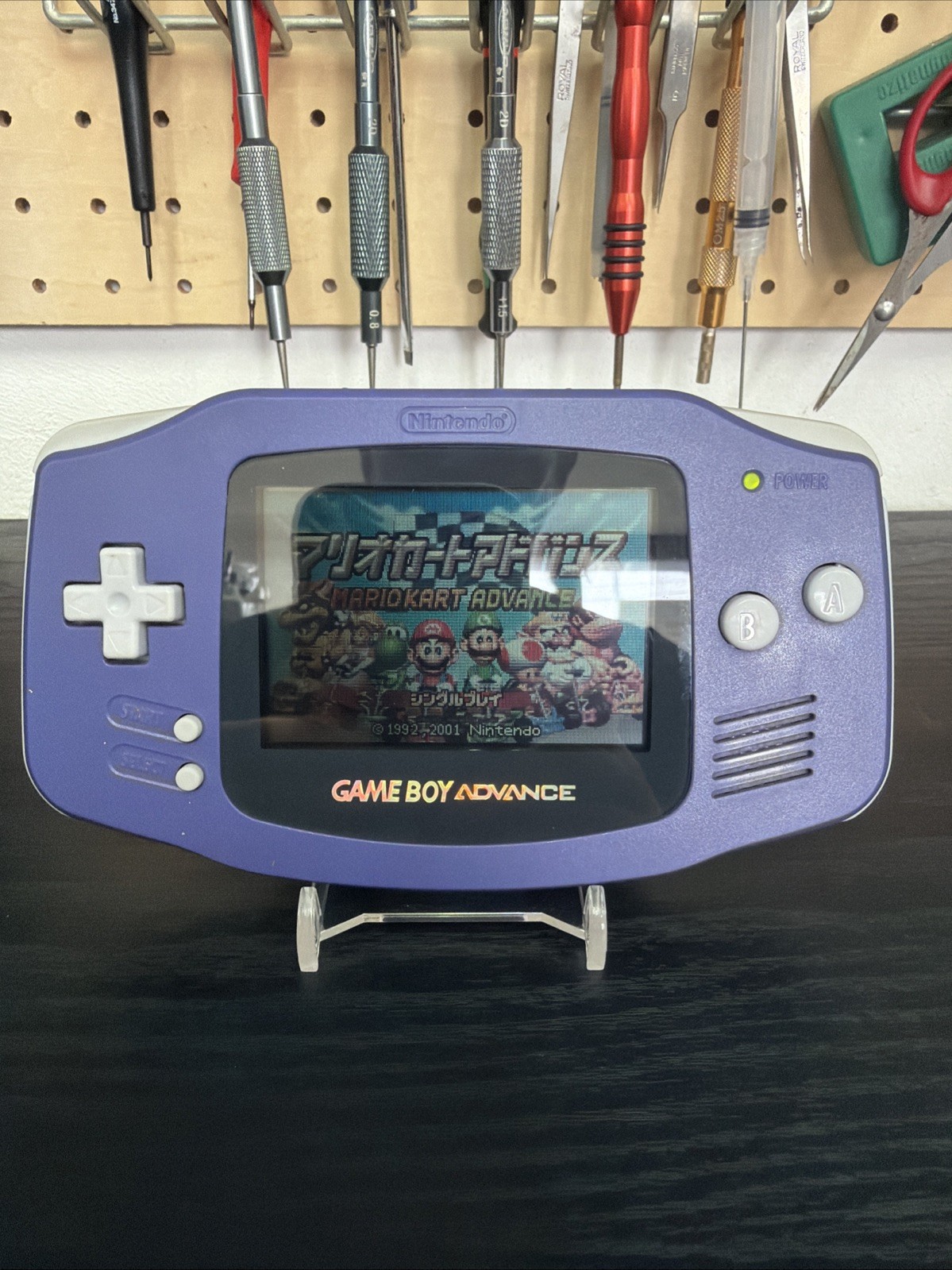 Nintendo Game Boy Advance GBA Violet Console New Screen Overhaul [#010]