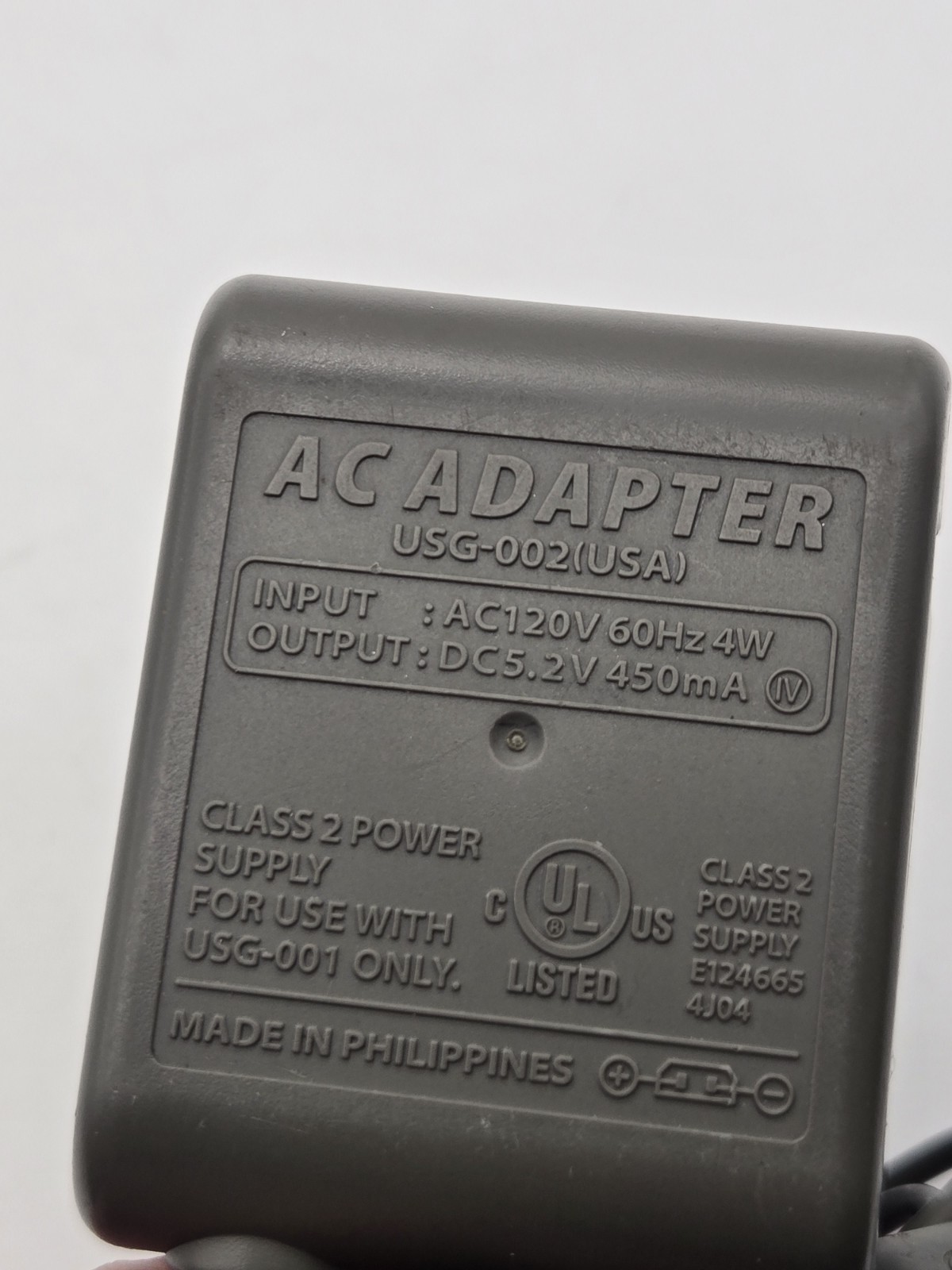 DS Lite USG-002 Charger AC Adapter Cord