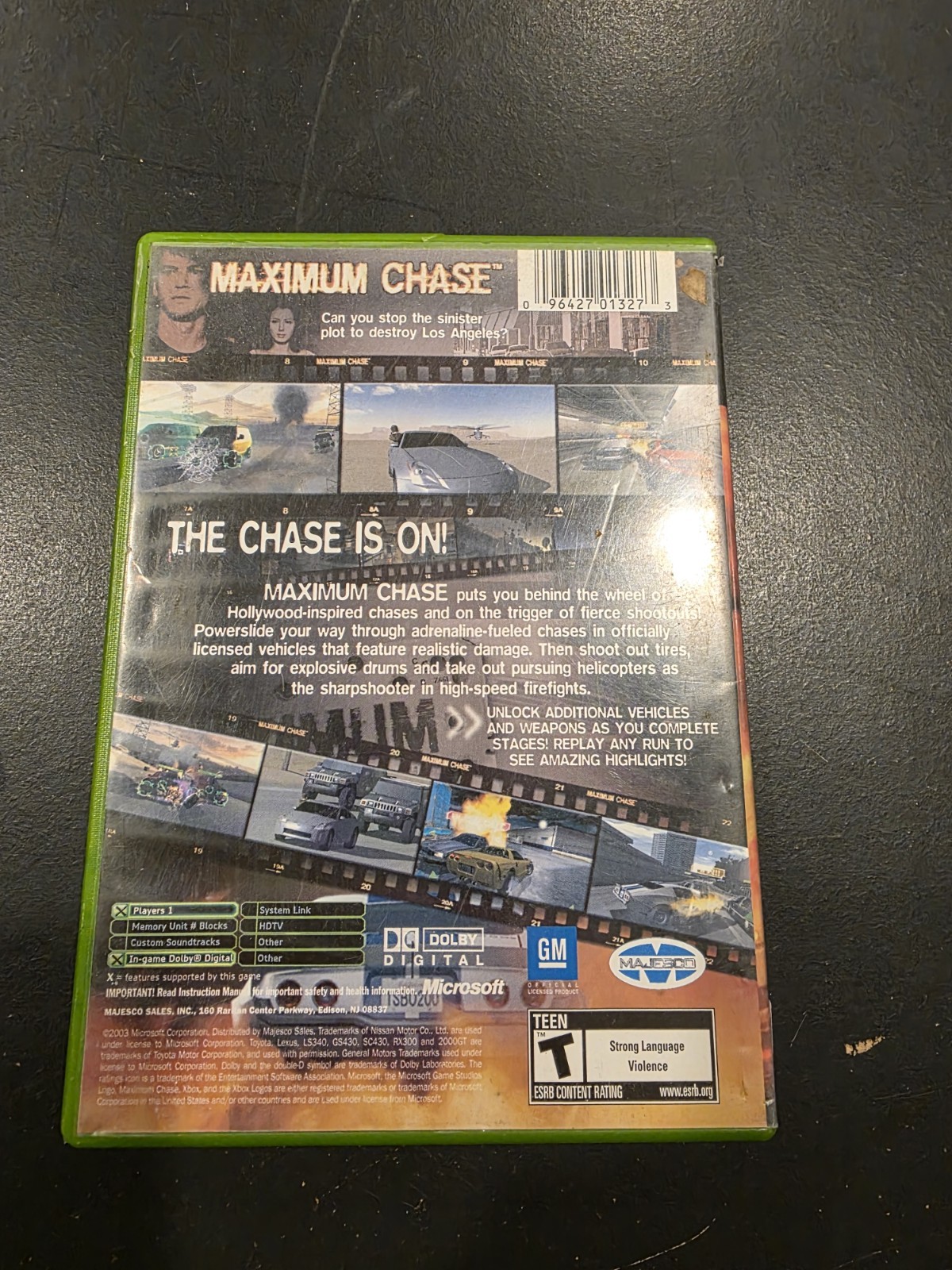 Maximum Chase (Microsoft Xbox, 2003) Complete and Tested.