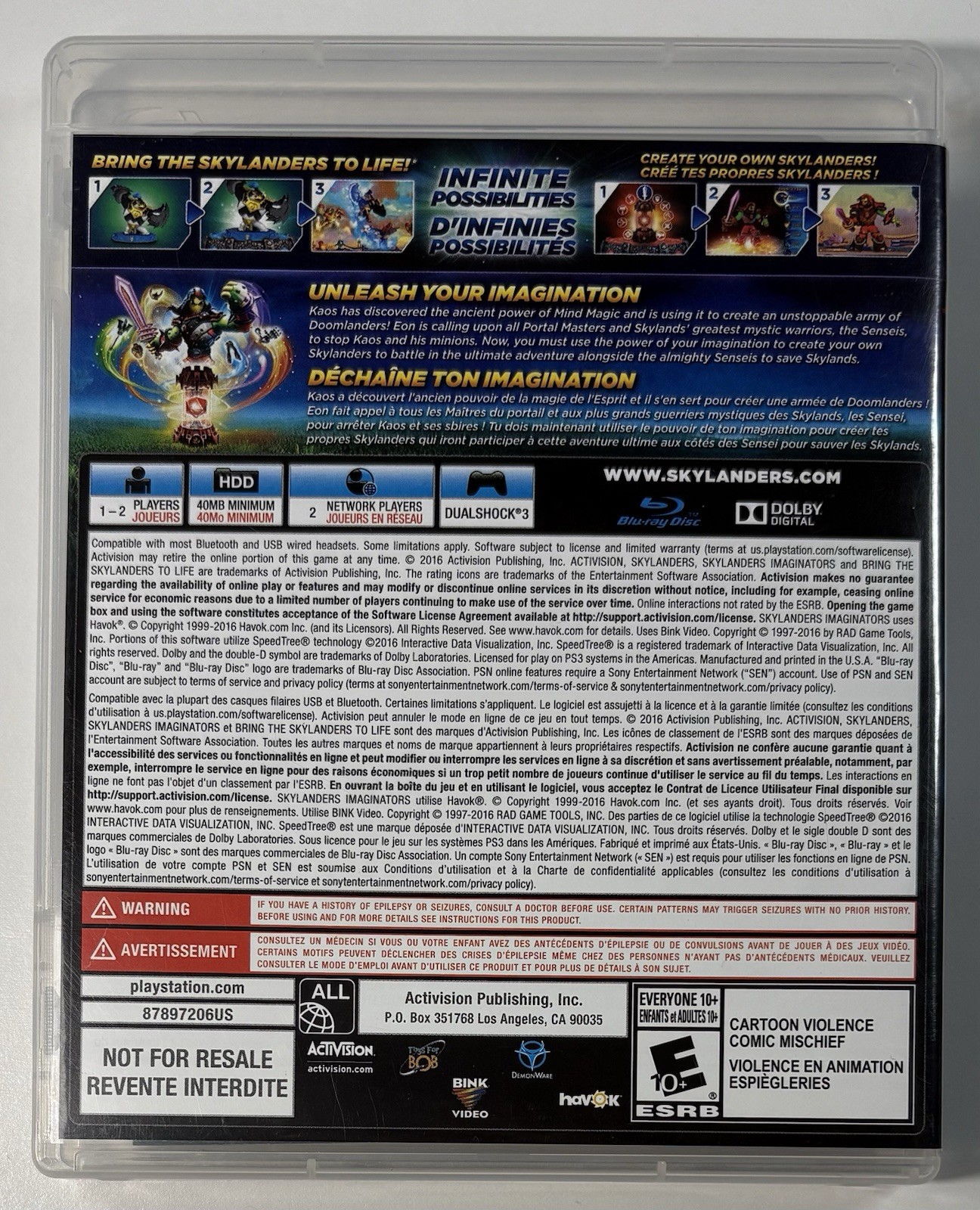 Skylanders Imaginators (Sony PlayStation 3 PS3, 2016) GAME ONLY! – TESTED WORKS