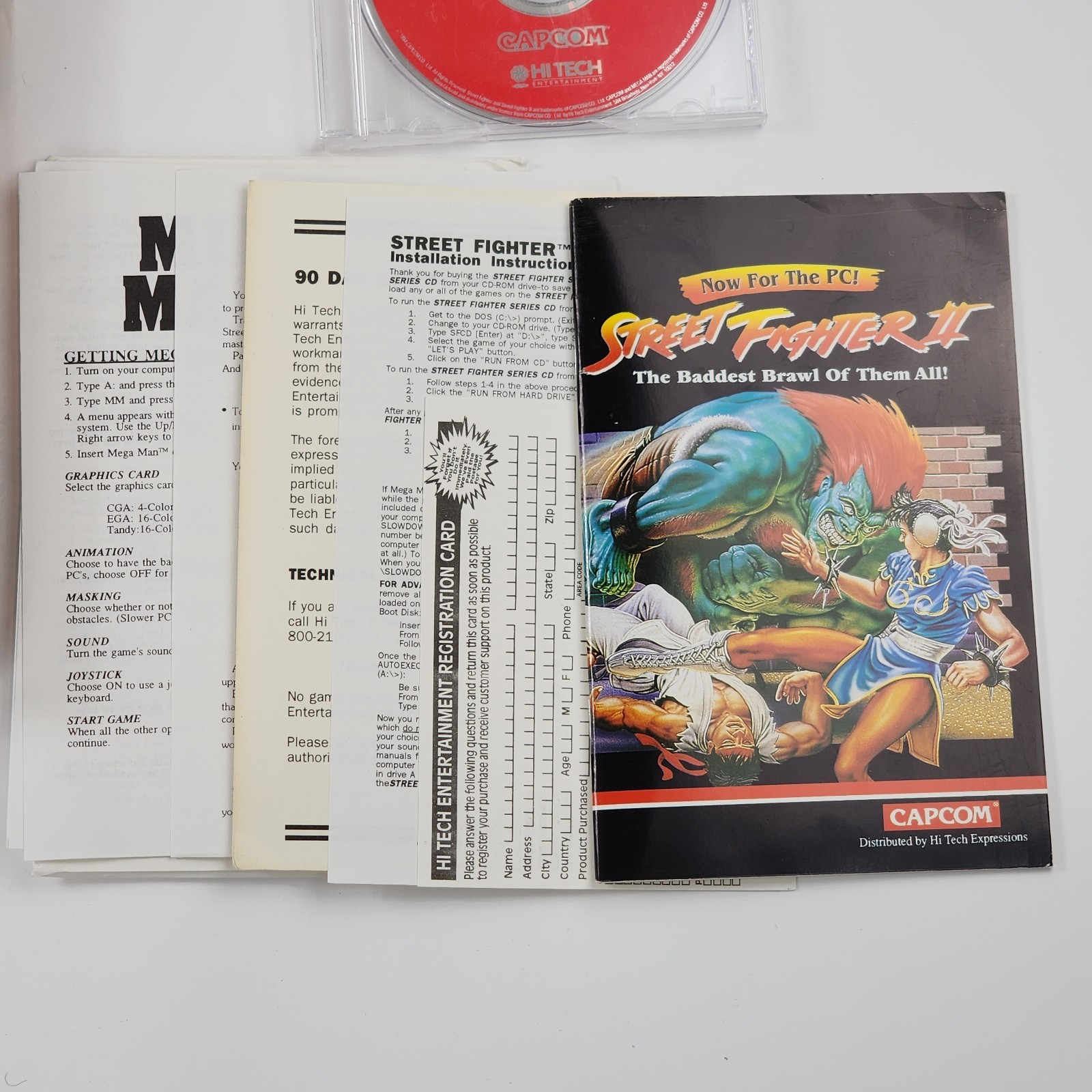 Street Fighter Series 1 & 2 PC Big Box Complete CD Rom W Megaman 1 & 3 Bonus