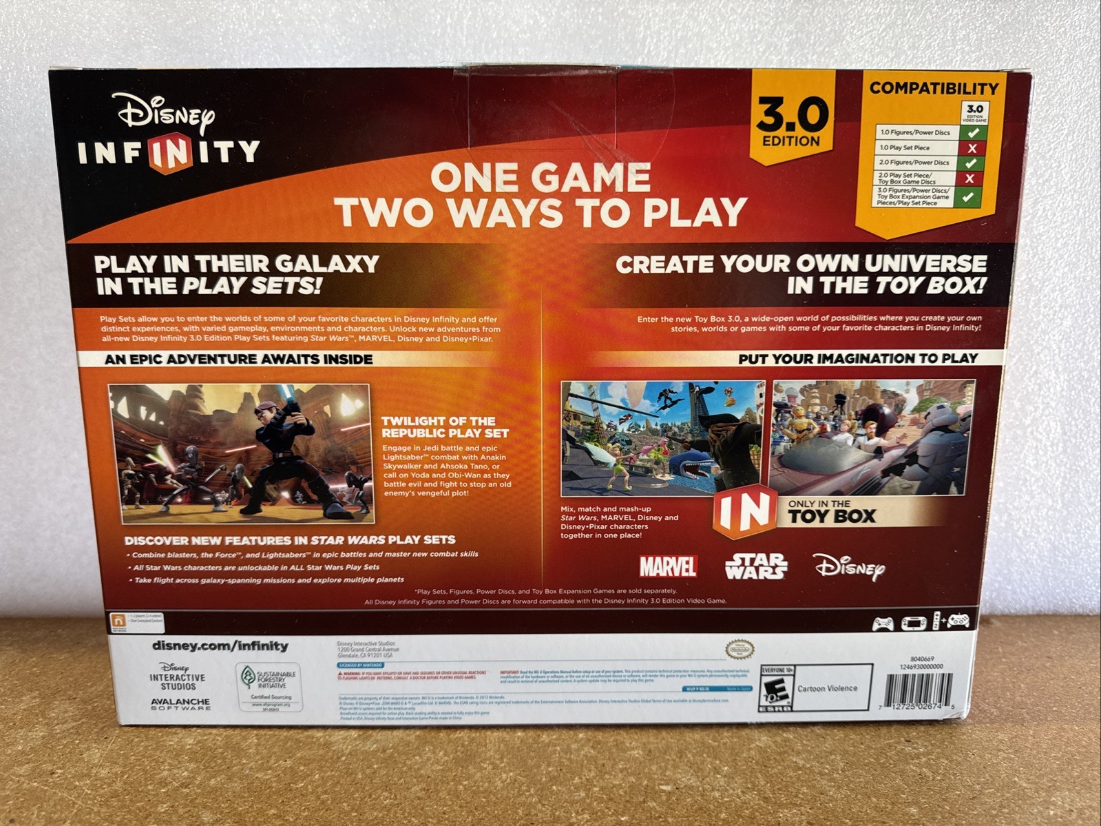 New Sealed Nintendo WII U Disney Infinity STAR WARS 3.0 Starter Pack Game