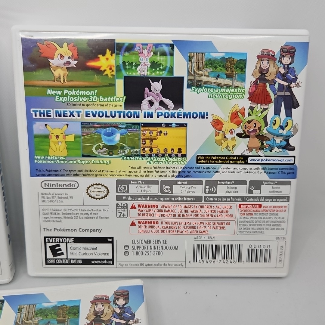 Pokémon X – Nintendo 3DS 3x Empty Cases No Games