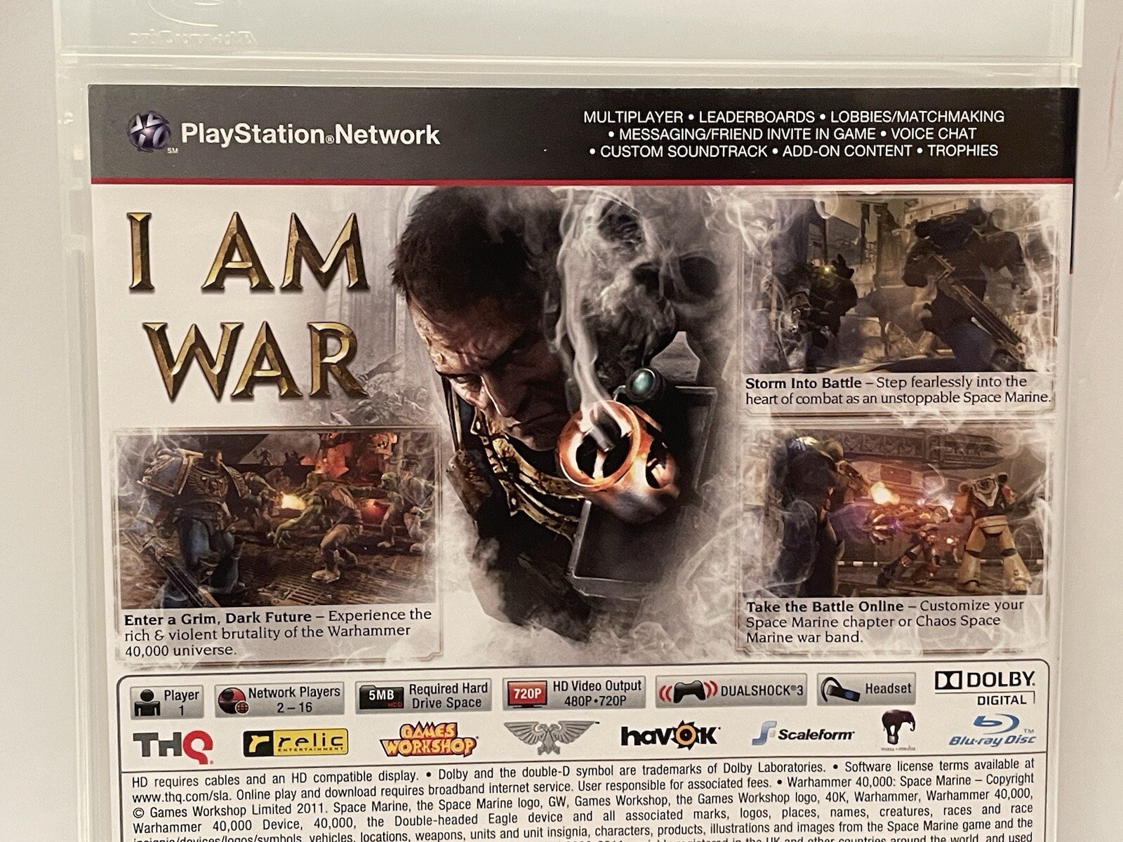 Warhammer 40,000: Space Marine (Sony PlayStation 3, 2011) PS3 CIB complete