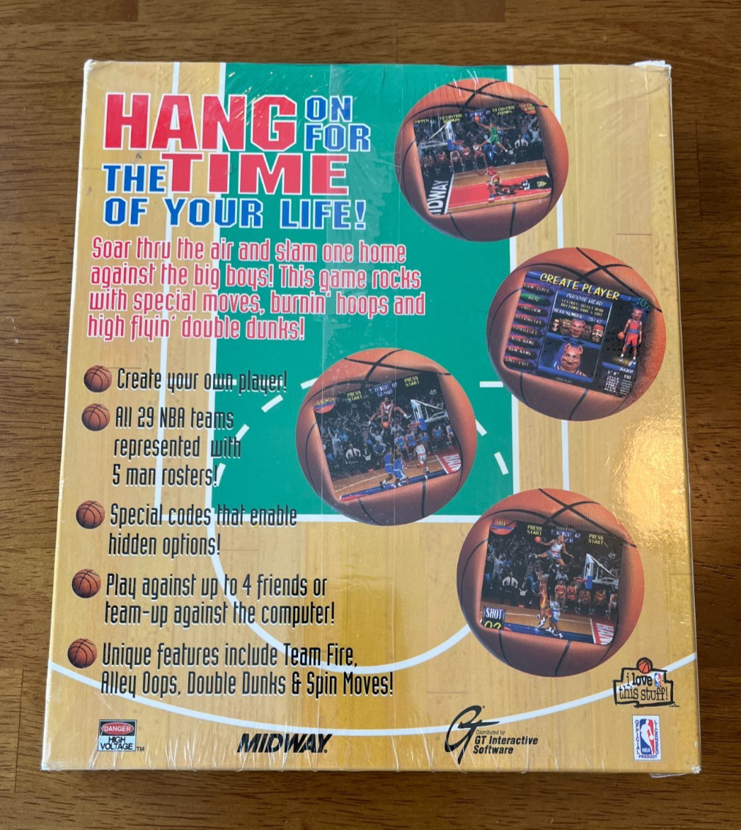 NEW PC BIG BOX NBA Hang Time (Hangtime) Midway GT Interactive *RARE*