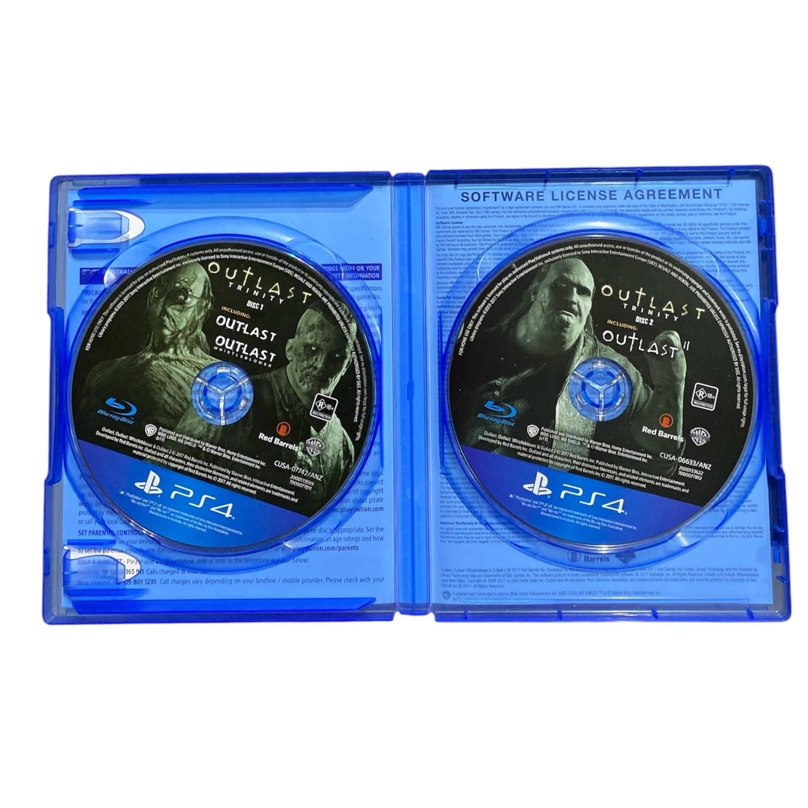 Outlast Trinity PlayStation 4 PS4 Game Warner Bros. PAL R18+ Survival Horror