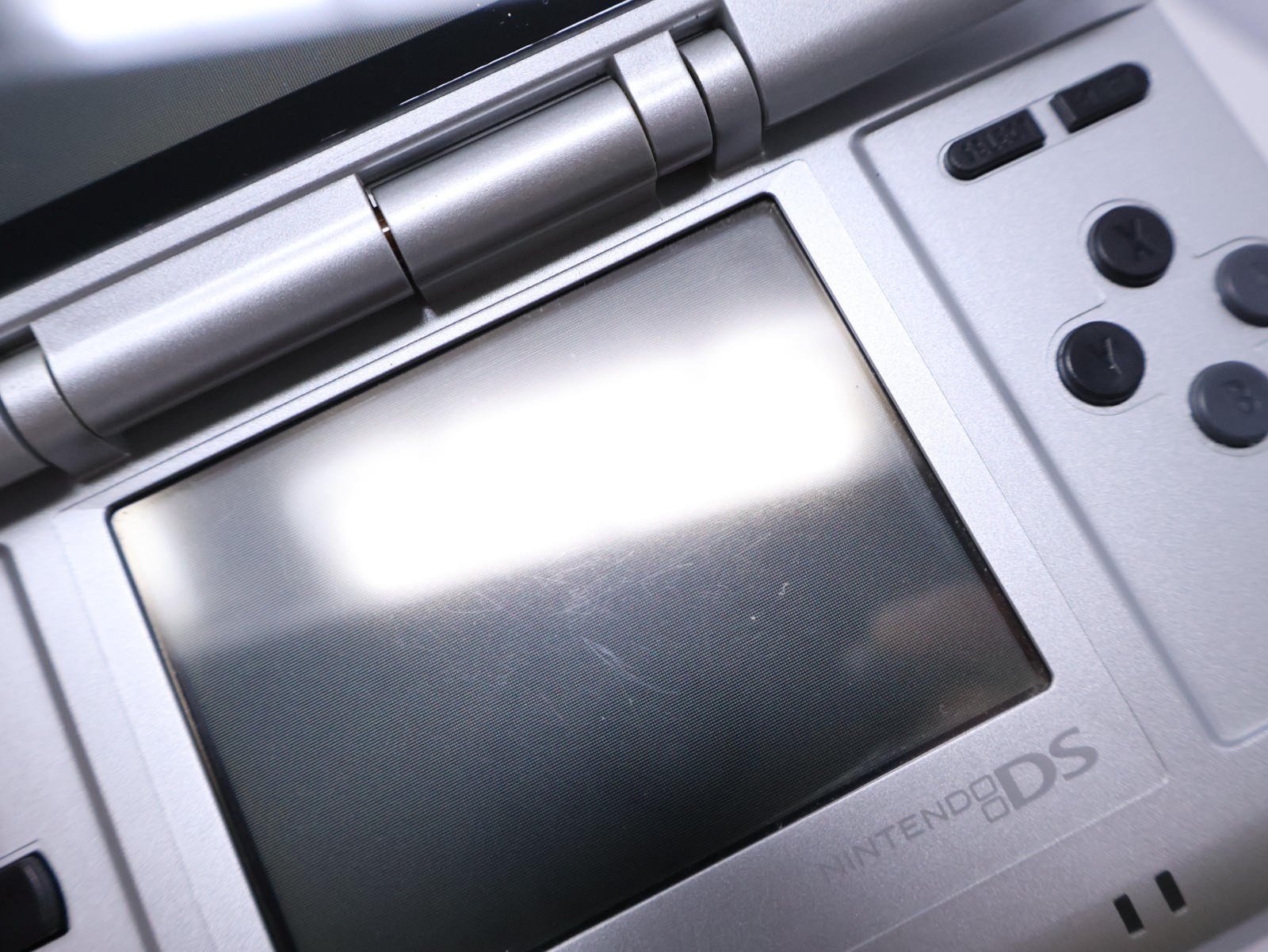 Nintendo DS Handheld Console Tested Working Titanium Silver w/ Charger & Stylus