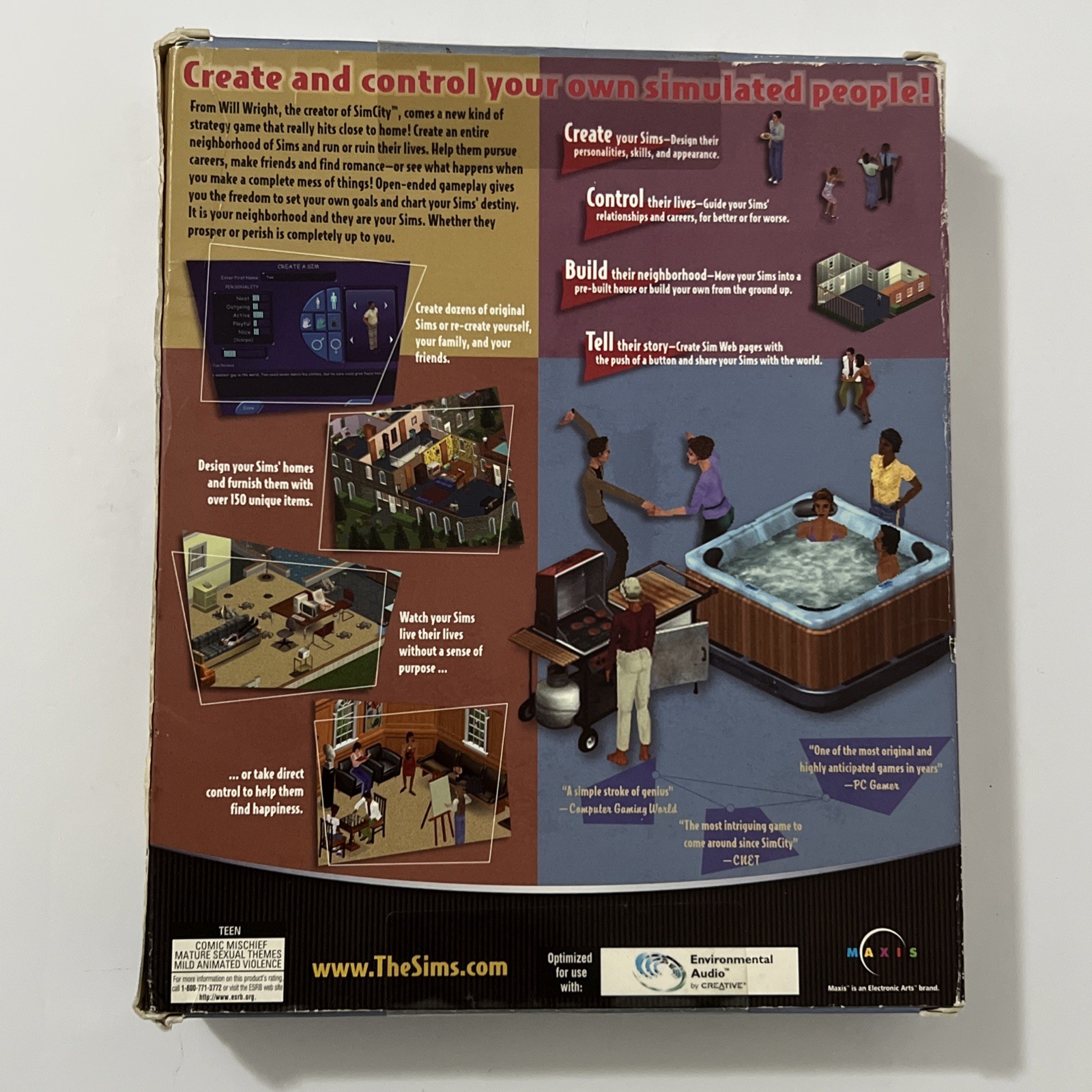 The Sims EA Big Box Original PC Computer Game 2000 Game Of The Year – New Sealed
