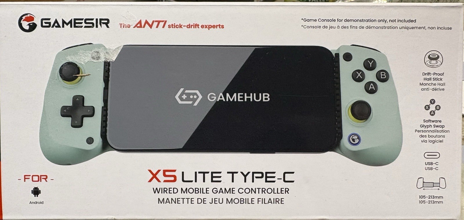 GameSir X5 Lite Type-C Wired Mobile Controller For Android Hall Effect Sticks