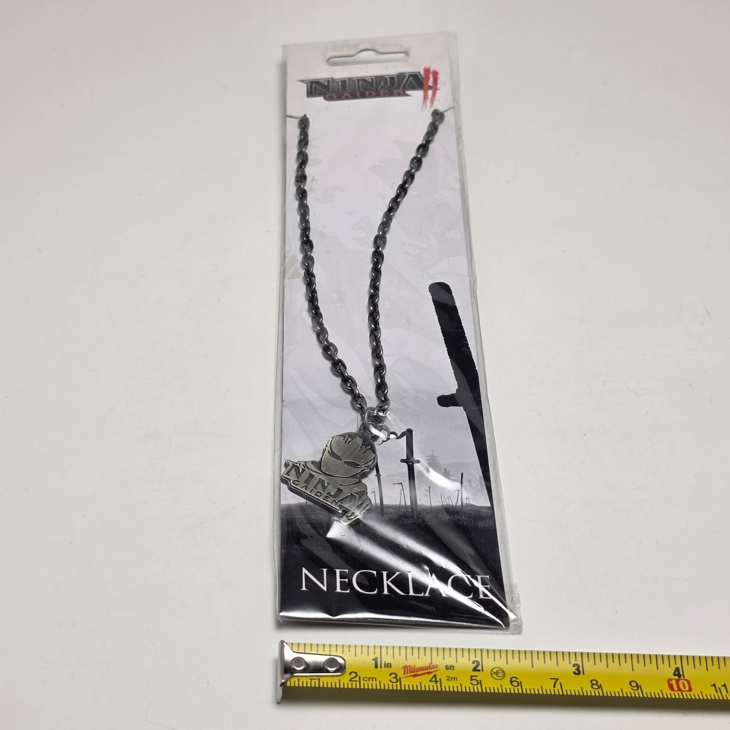 Ninja Gaiden II Metal Logo Chain Necklace Officially Licensed NECA New Old Stock