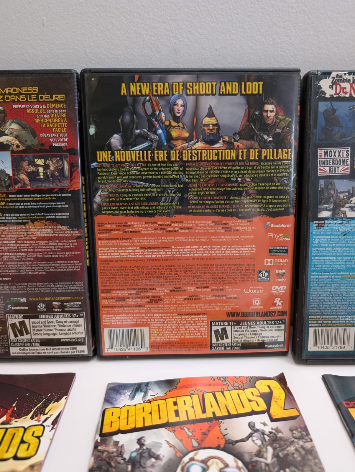 2K Games – Borderlands 1 & 2 PC Game Bundle – Zombie Island Mad Moxxi Lot – Used