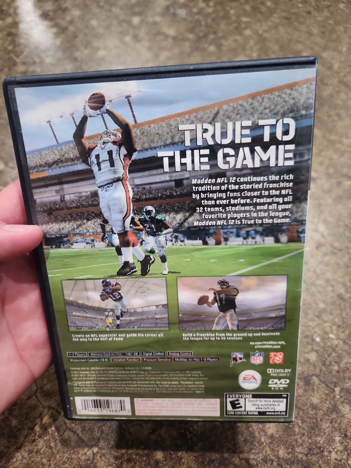Madden NFL 12 (Sony PlayStation 2, 2011) Complete Tested Works CIB Peyton Hillis