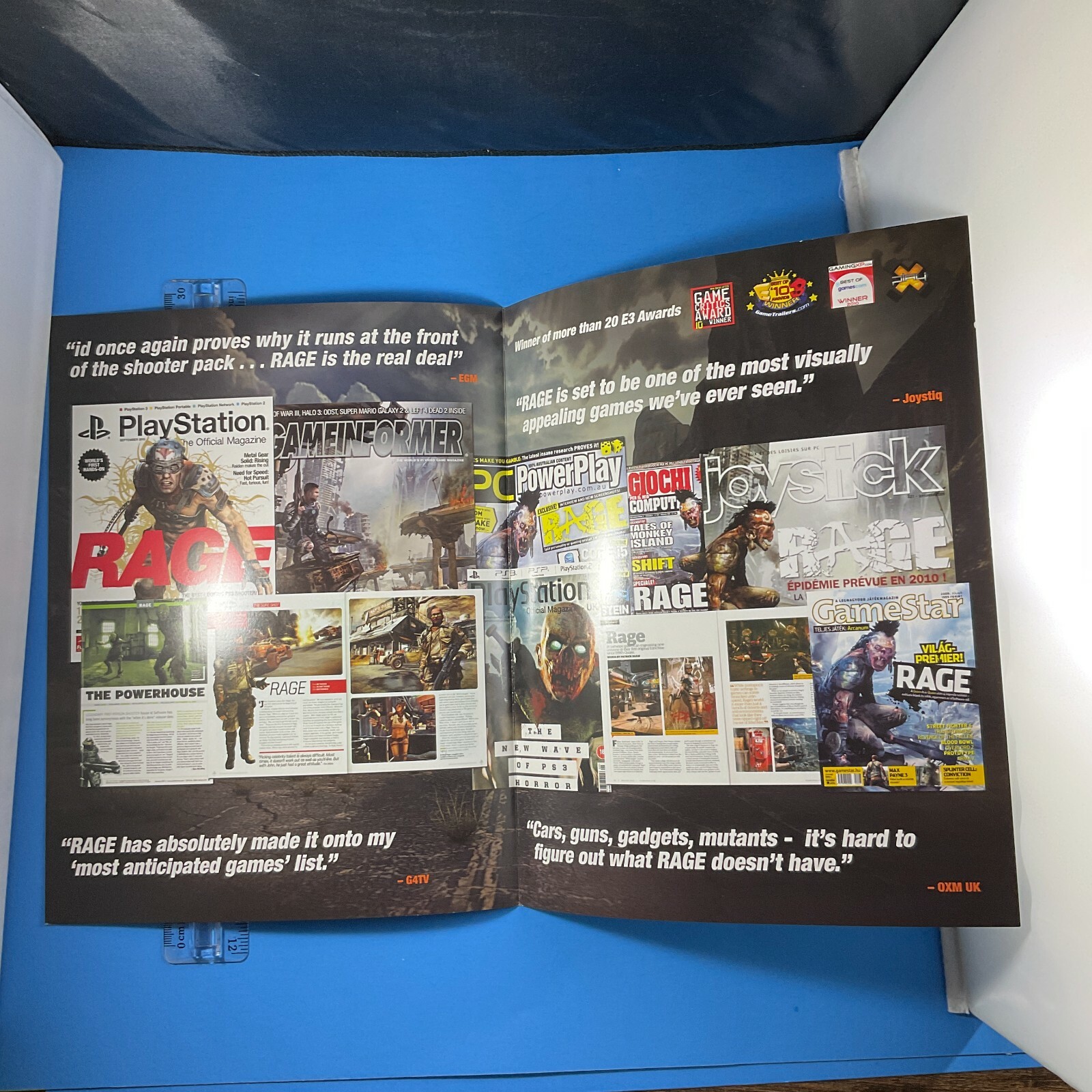 RAGE Launch Kit Sales Marketing Fold Out Retailer Promo ID Bethesda 2011