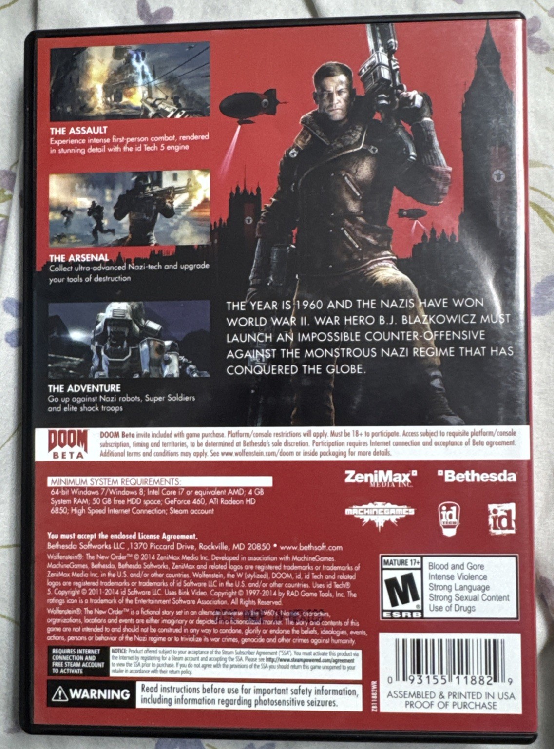 Wolfenstein: The New Order | PC Game | Bethesda | Tested & Working|