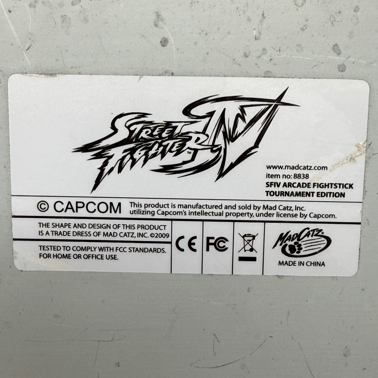Mad Catz Street Fighter Black Arcade Fightstick Tournament Edtion For PS3