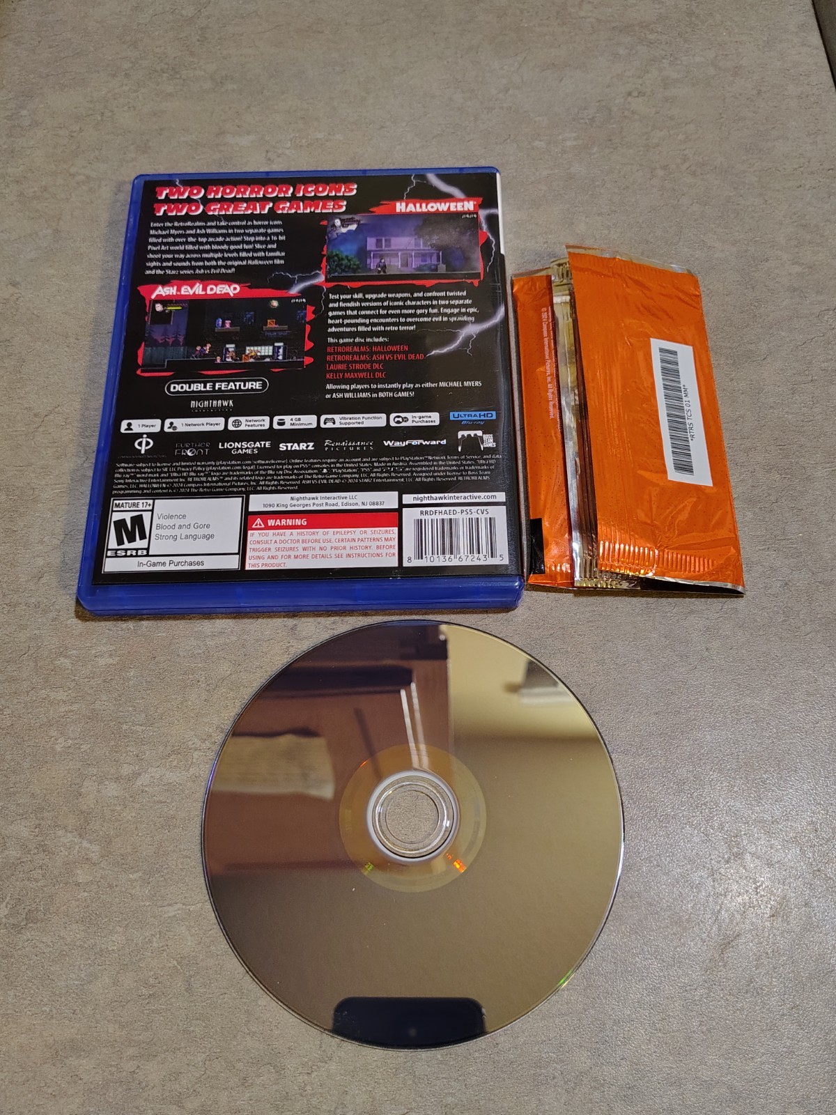 PS5 RetroRealms Halloween & Ash vs Evil Dead – Complete Authentic Tested W/Cards