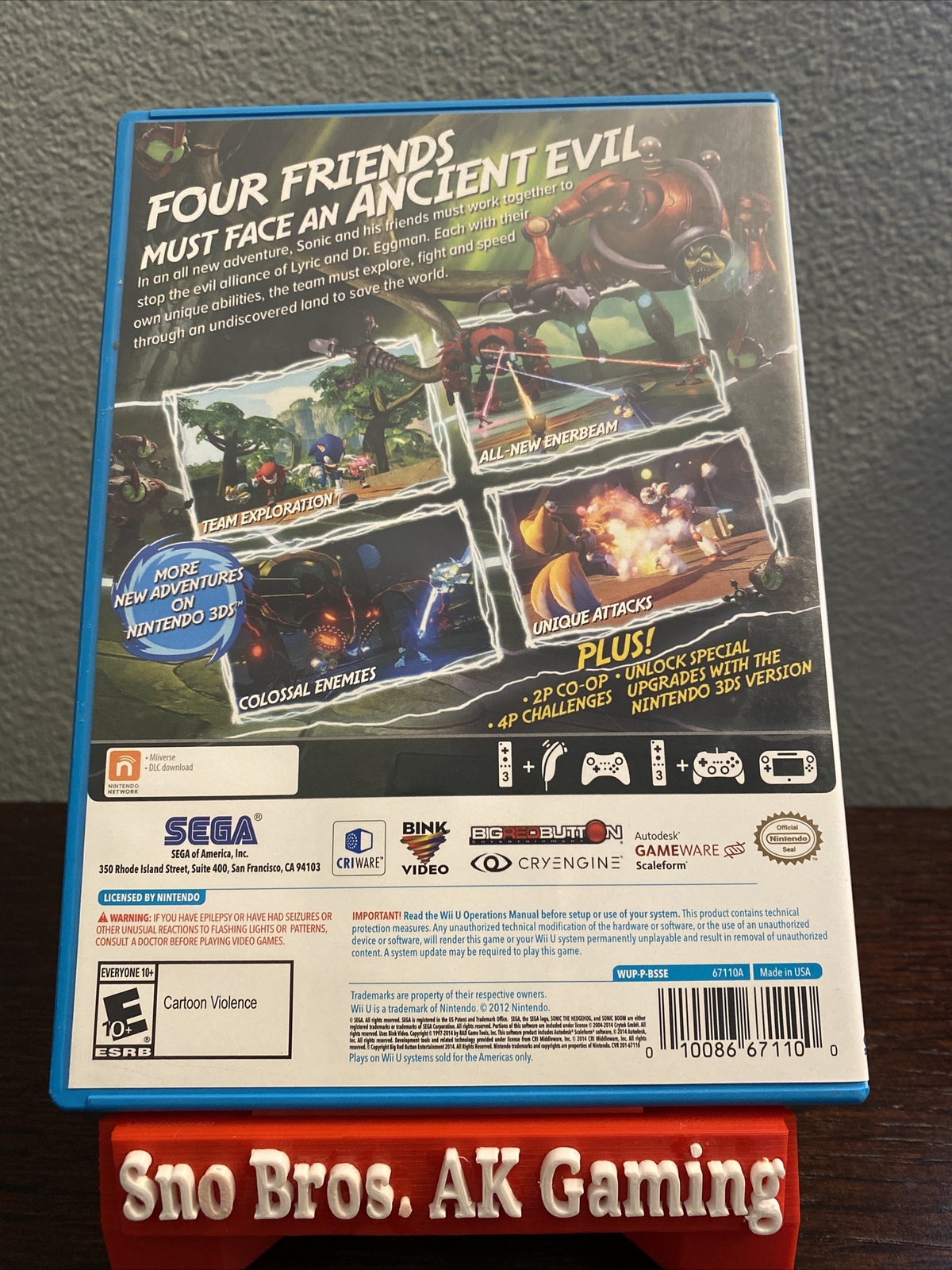 Sonic Boom: Rise of Lyric (Nintendo Wii U, 2014) Complete