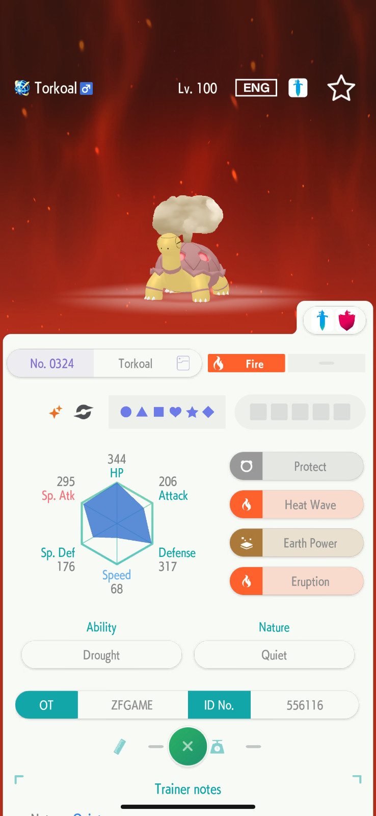 ✨6IV SHINY Torkoal + EVS🚀 POKEMON HOME✨Champions✨Online delivery⚡