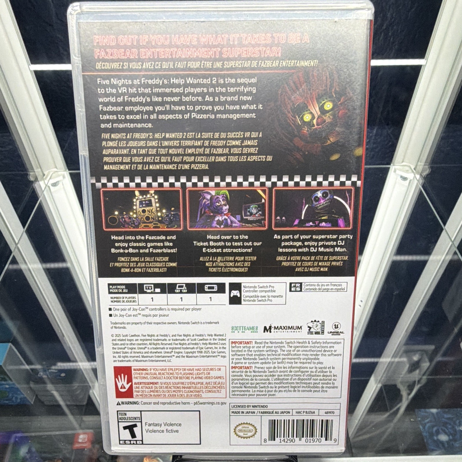 Maximum Games Five Nights at Freddy’s: Help Wanted 2 Switch T VR