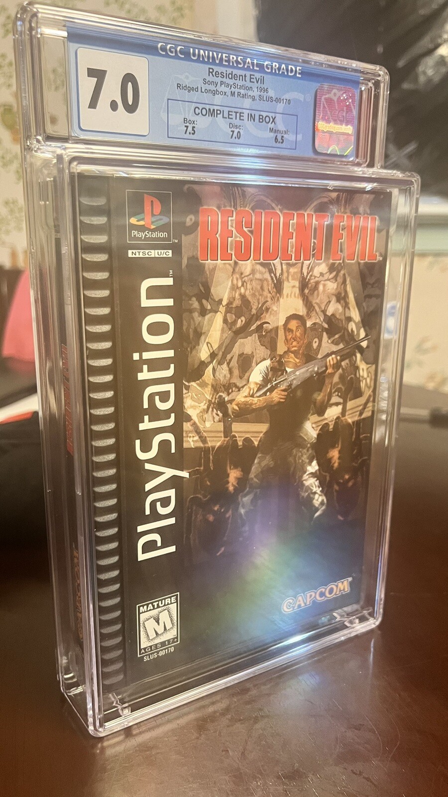 Resident Evil Sony PlayStation PS1 Longbox CIB Complete WATA 7.0Box 🔥🔥🔥