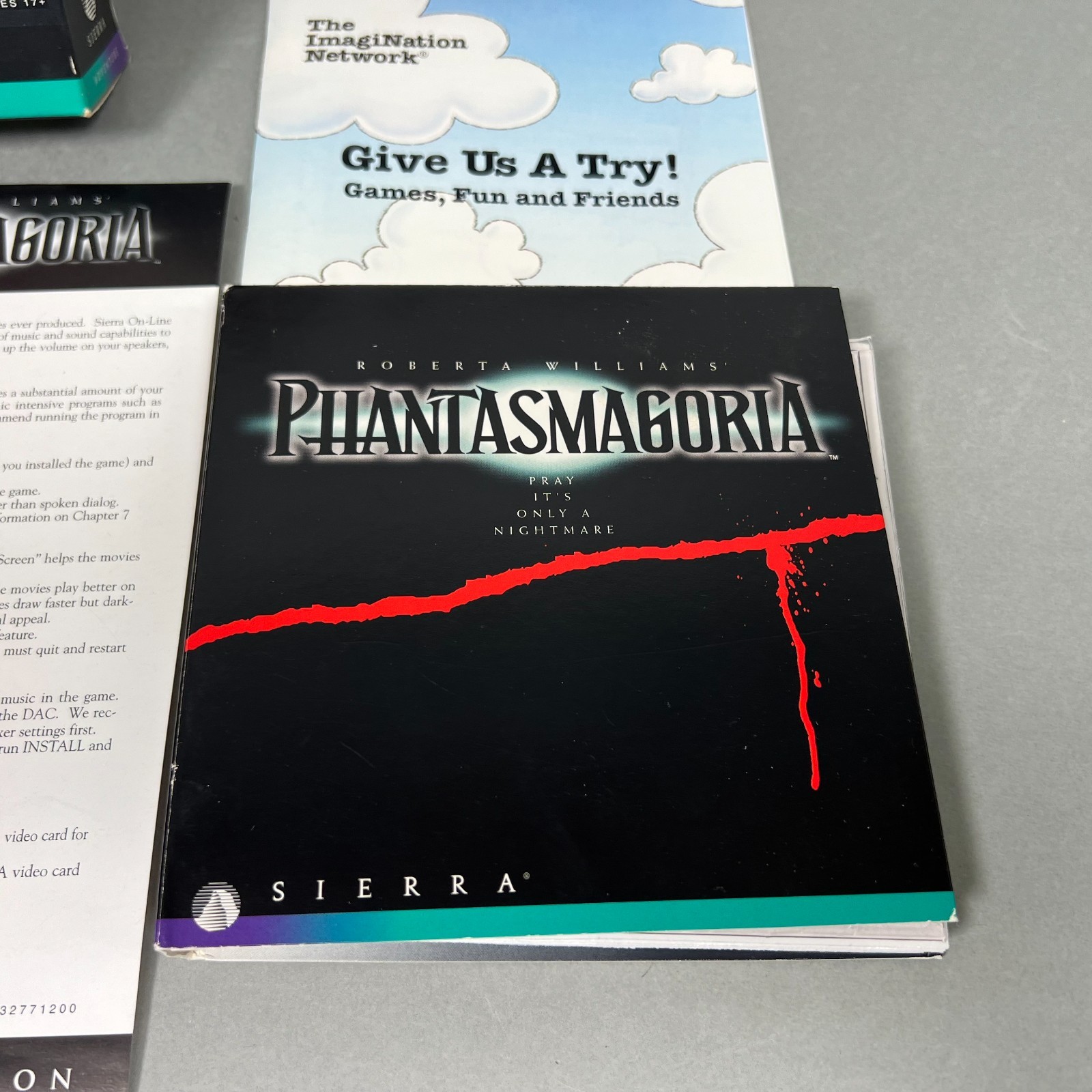 Phantasmagoria PC Computer Game CD WIN 95 Big Box 7 Discs Sierra 1995 COMPLETE