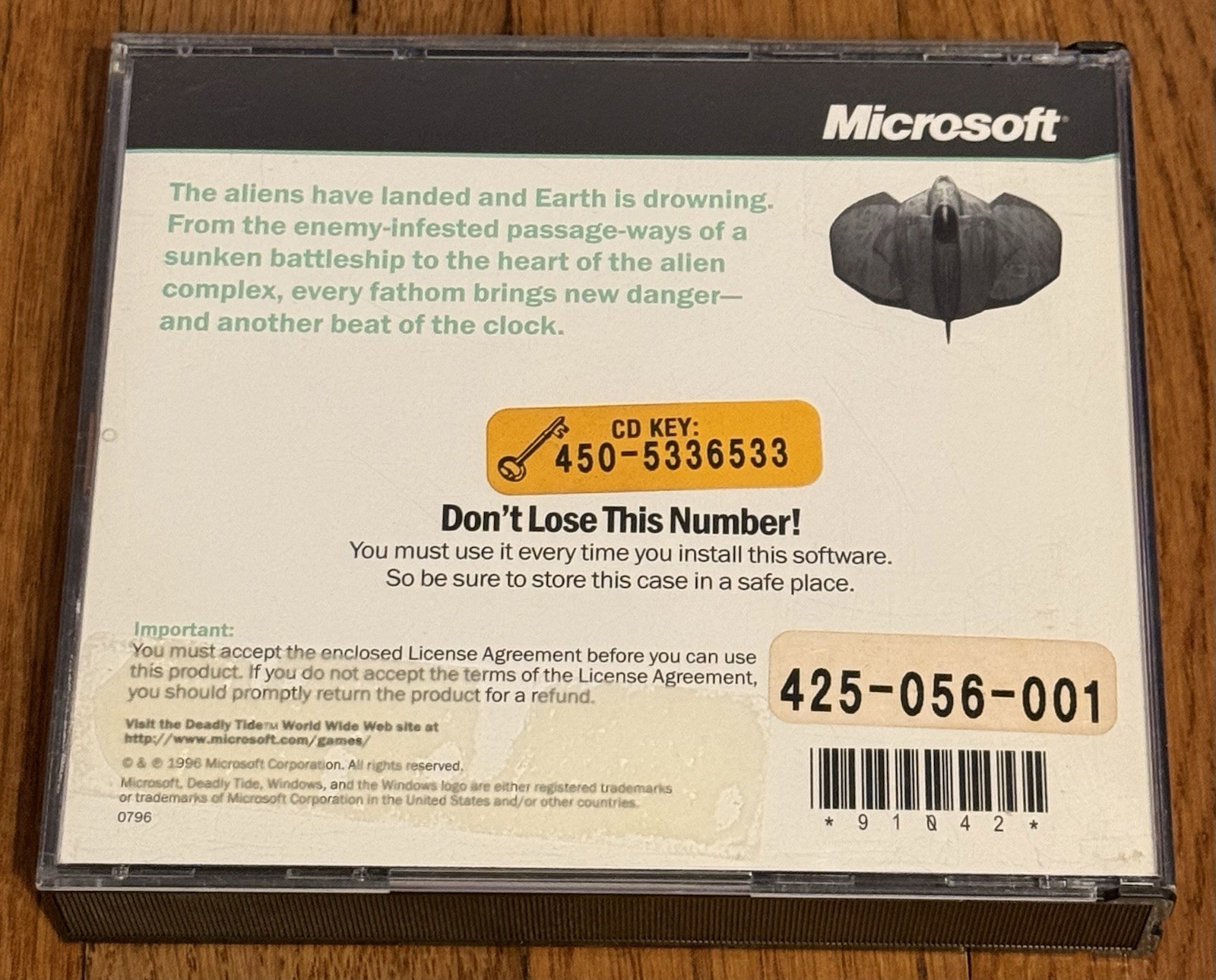 DEADLY TIDE Microsoft Windows 95 PC Big Box CD-ROM Video Game